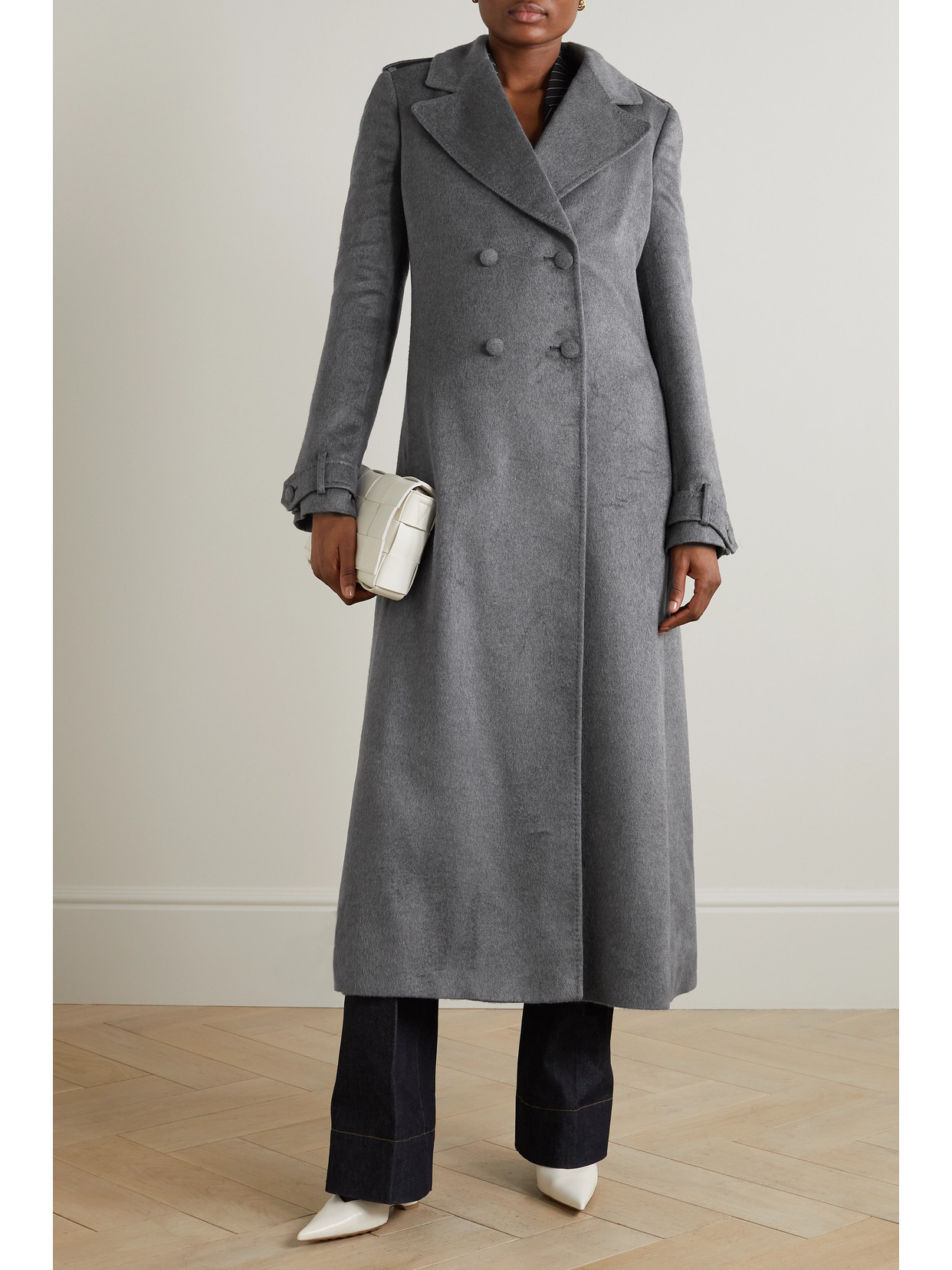GABRIELA HEARST HOUSTT DOUBLE-BREASTED BRUSHED-SILK COAT