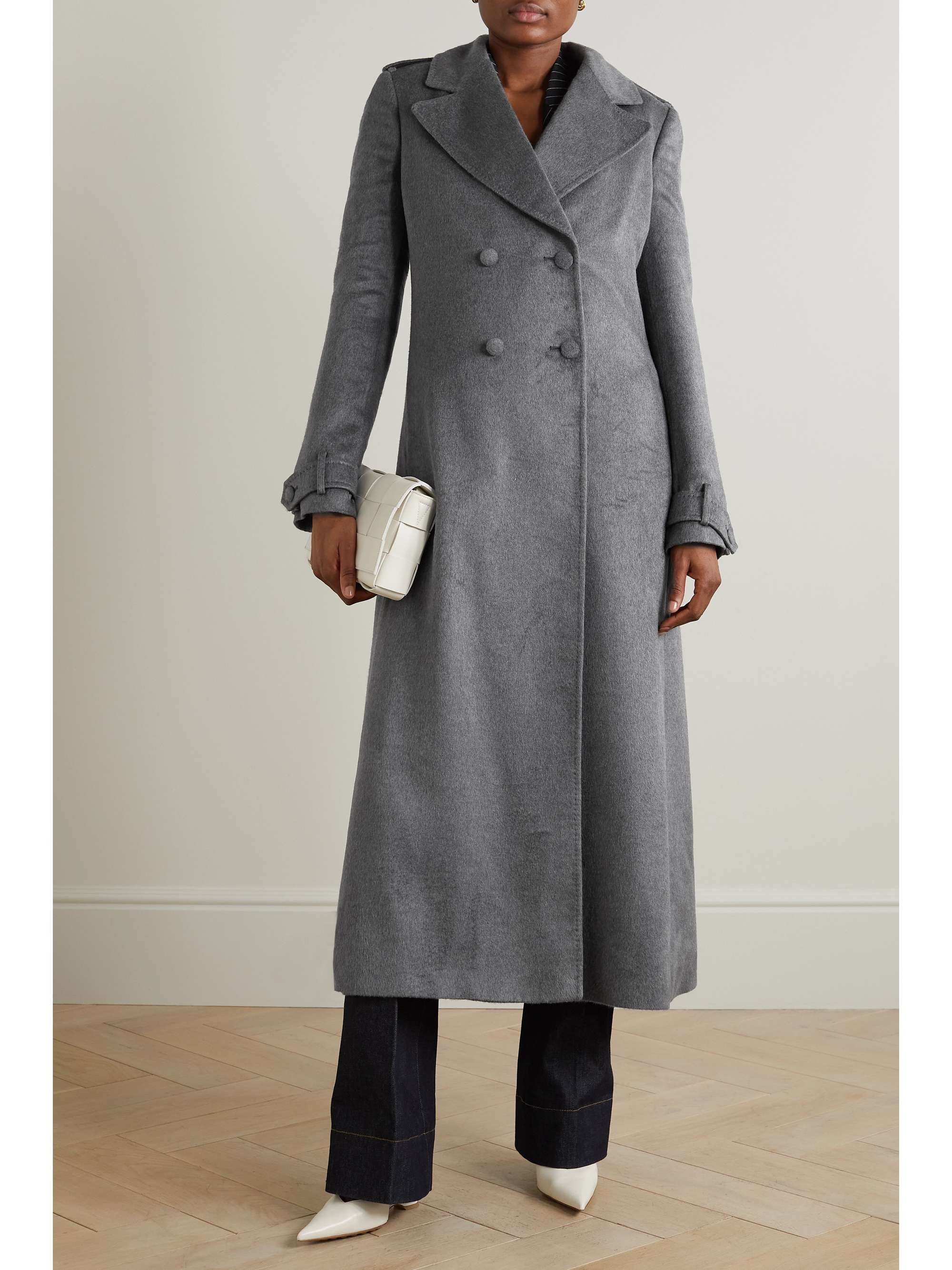 GABRIELA HEARST Houstt double-breasted brushed-silk coat