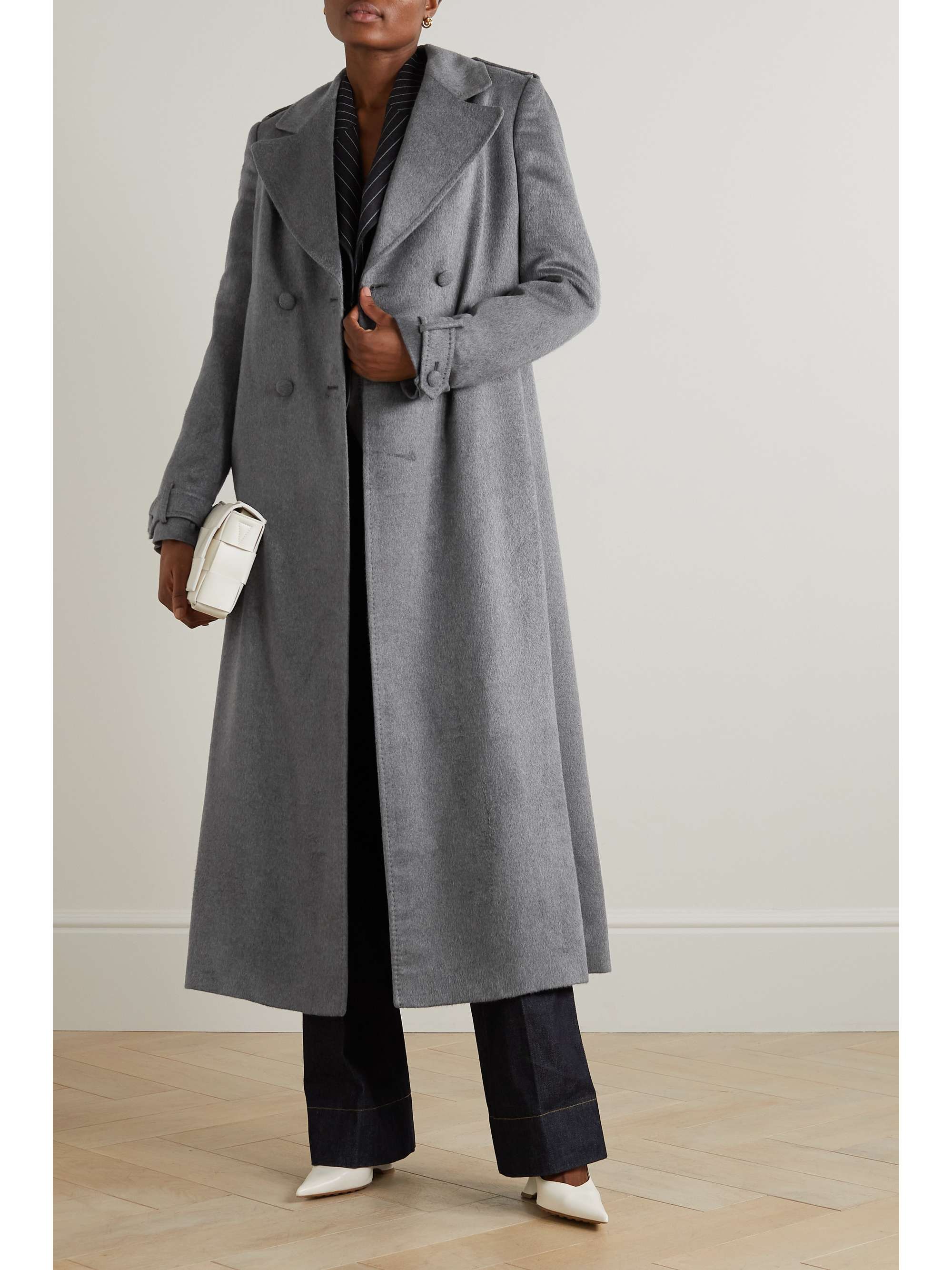 GABRIELA HEARST Houstt double-breasted brushed-silk coat