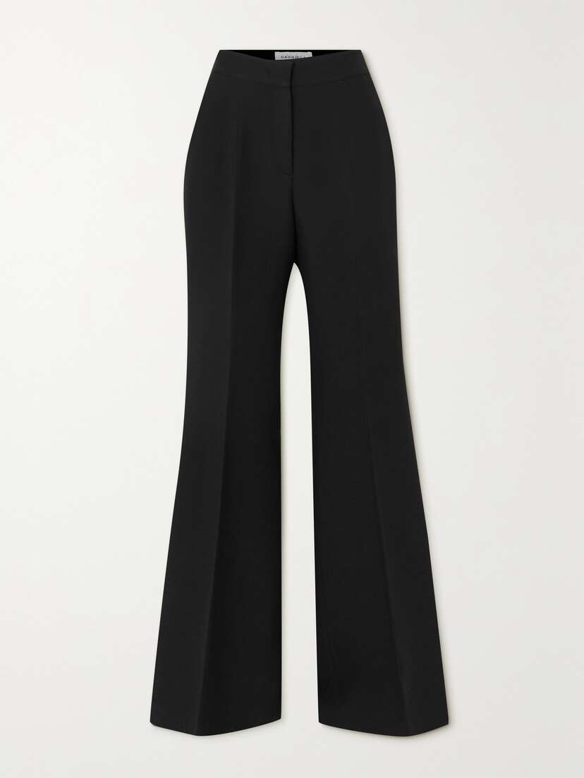 Gabriela Hearst Ennio Wool And Silk-blend Flared Pants