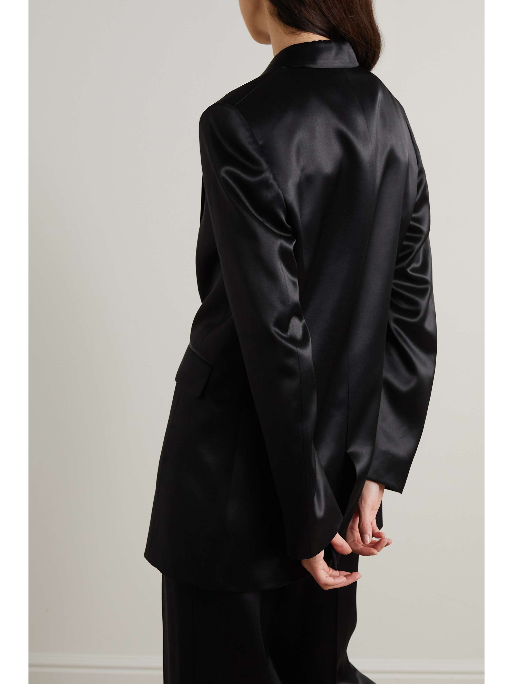 GABRIELA HEARST Elmore double-breasted silk-satin twill blazer