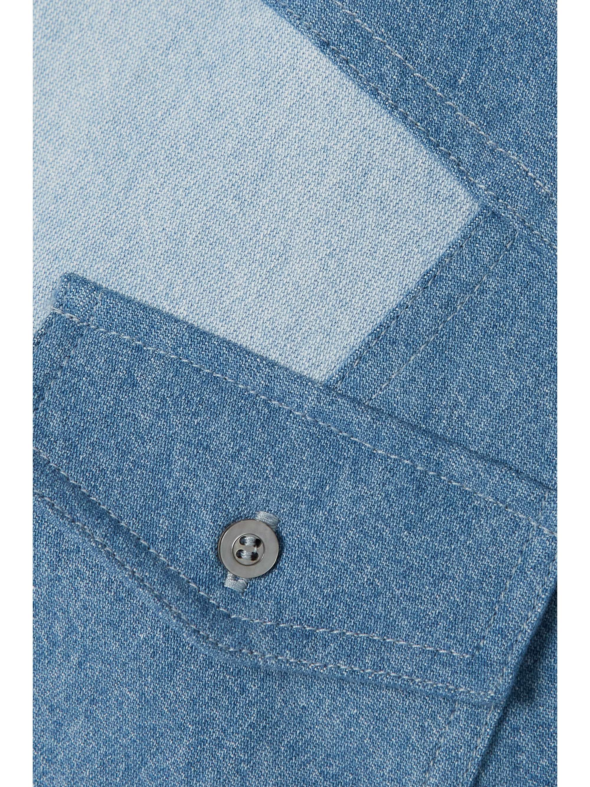 GABRIELA HEARST + E.L.V. DENIM Elly patchworked two-tone linen shirt
