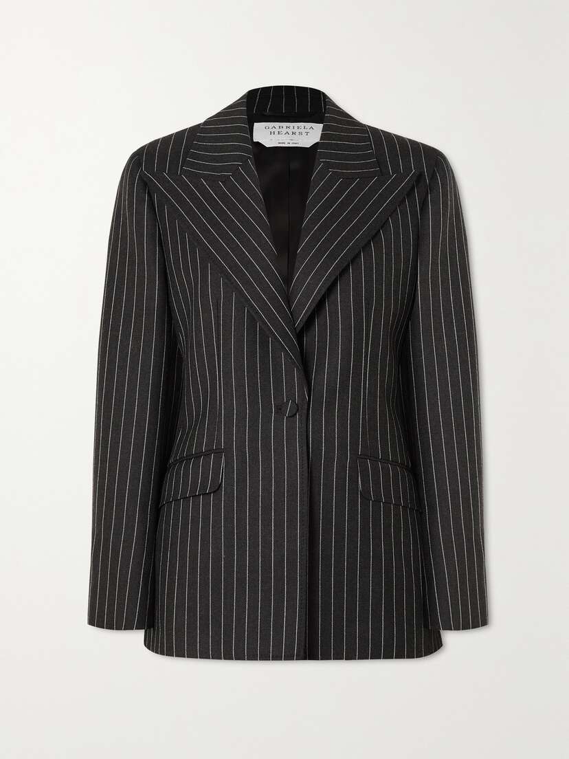 Gabriela Hearst Leiva Pinstriped Wool-twill Blazer