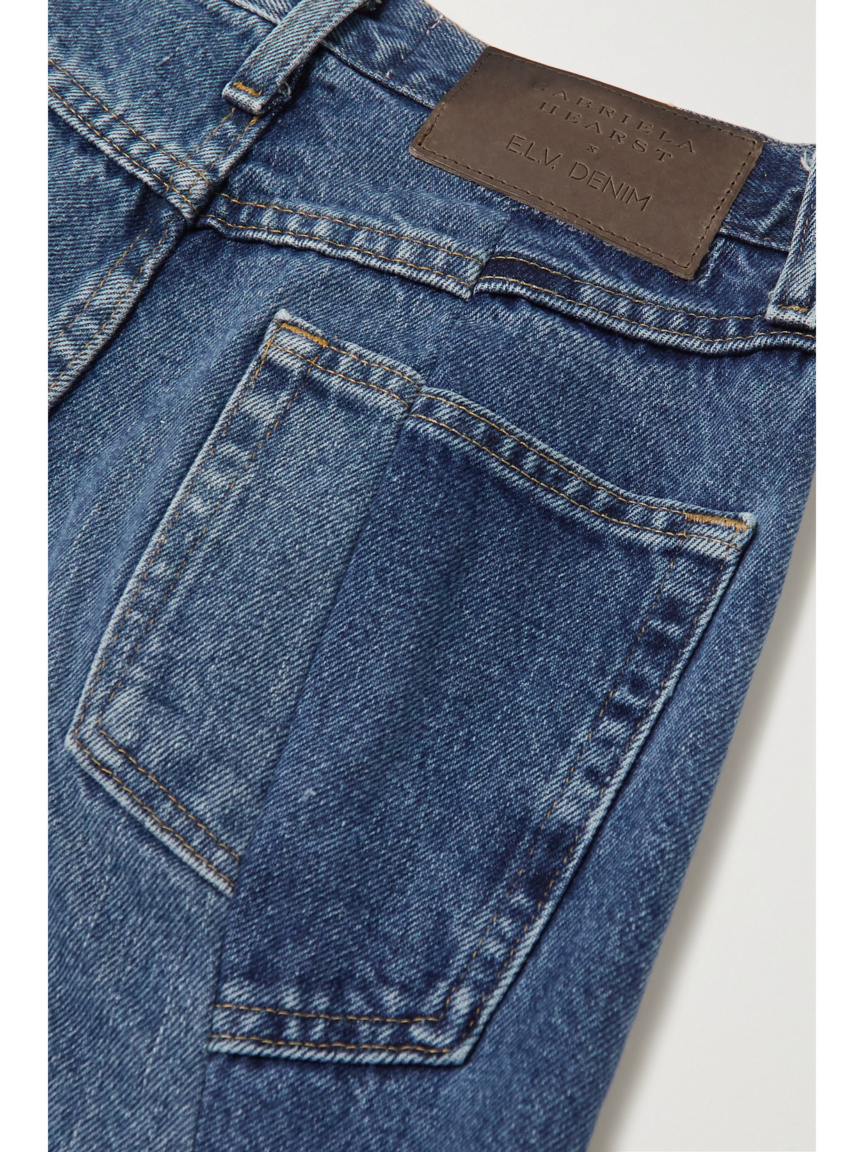 Shop Gabriela Hearst + E.l.v. Denim Foster High-rise Flared Jeans In Blue