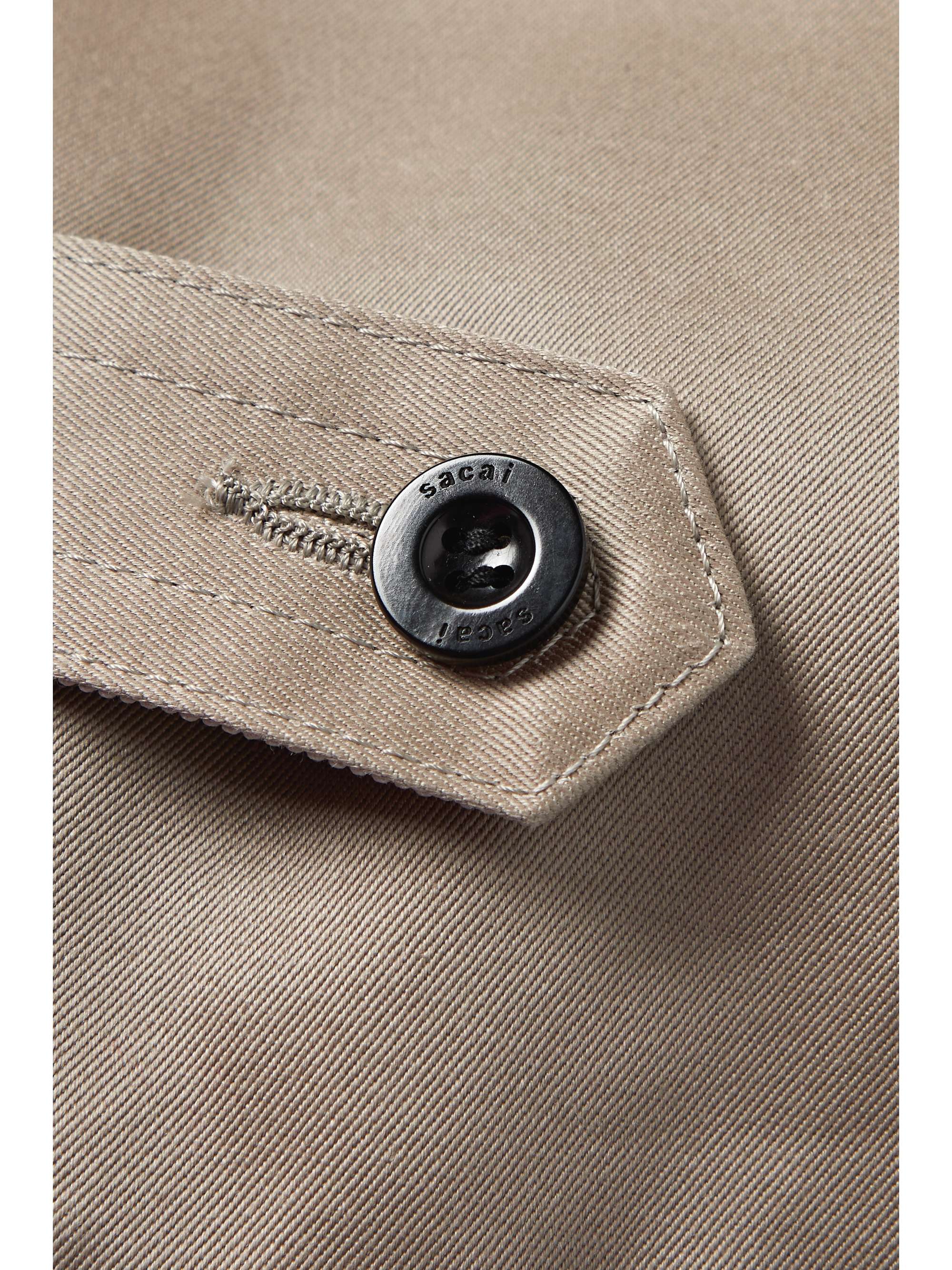 SACAI Belted cotton-twill tapered cargo pants