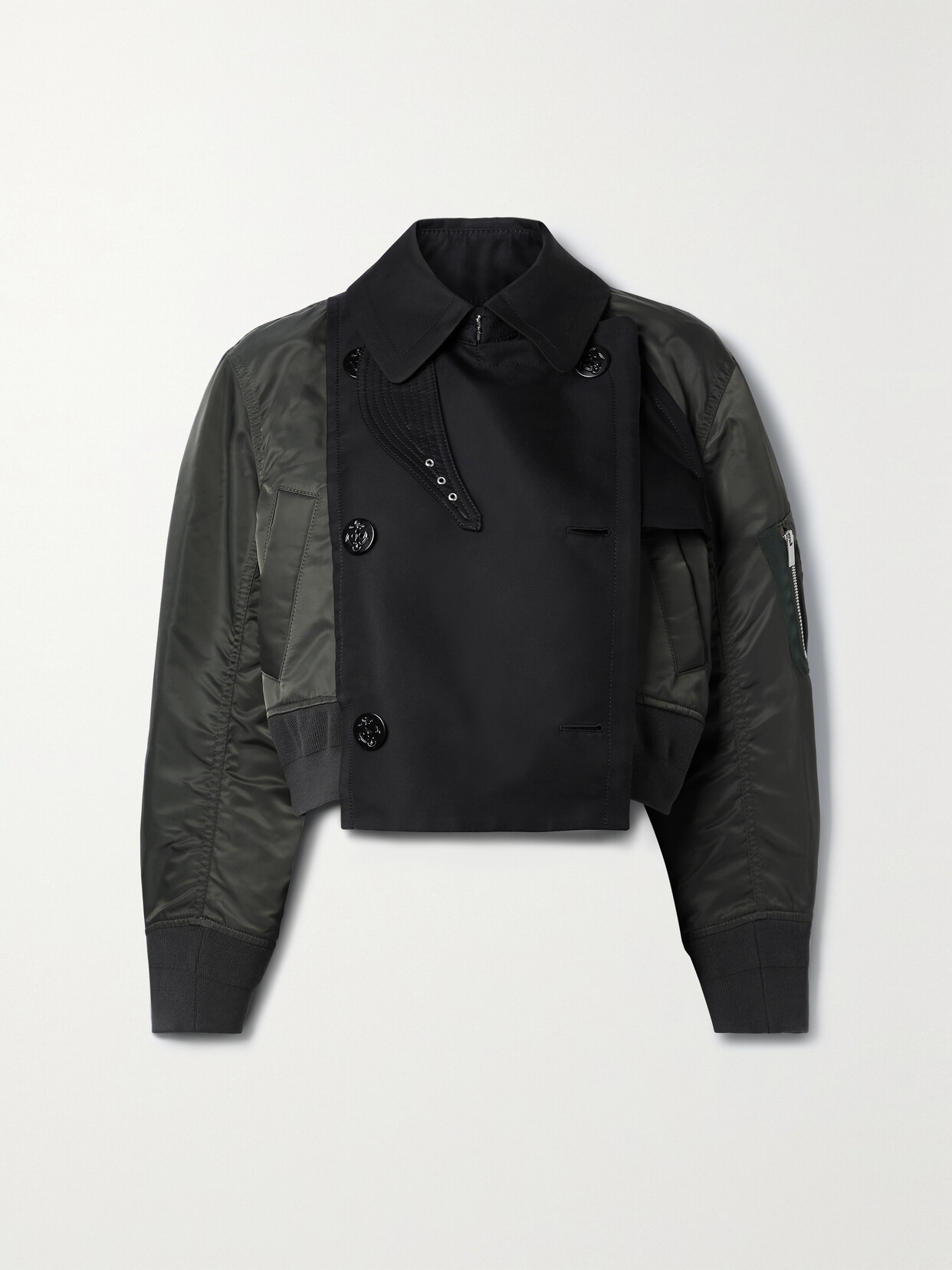 Sacai - Cotton-blend Twill And Padded Shell Jacket - Green