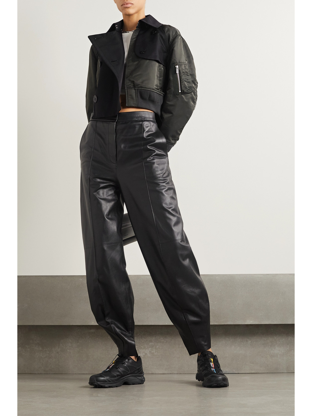 Cotton-blend Twill And Padded Shell Jacket In Green