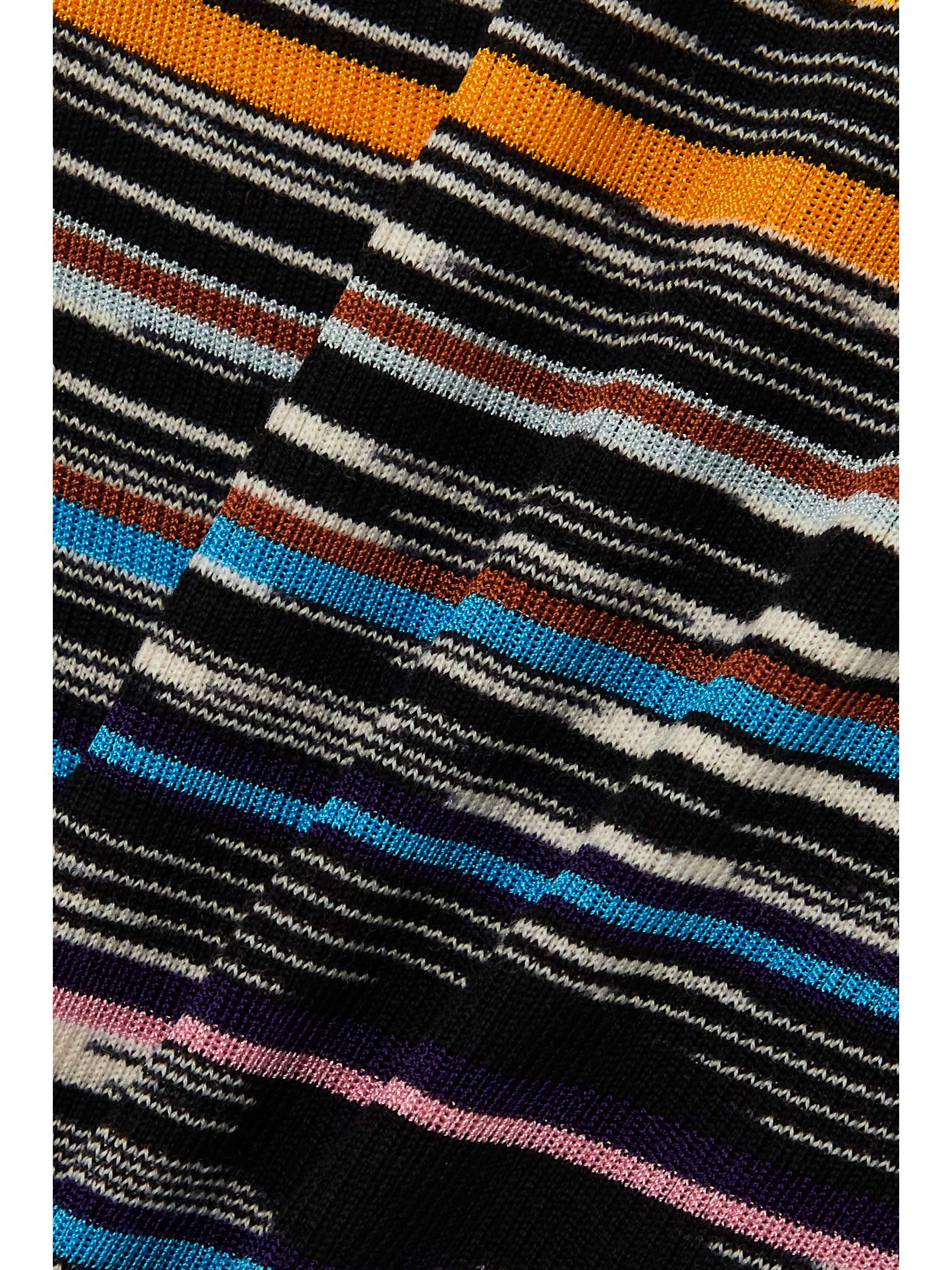 MISSONI Striped crochet-knit wool-blend maxi dress
