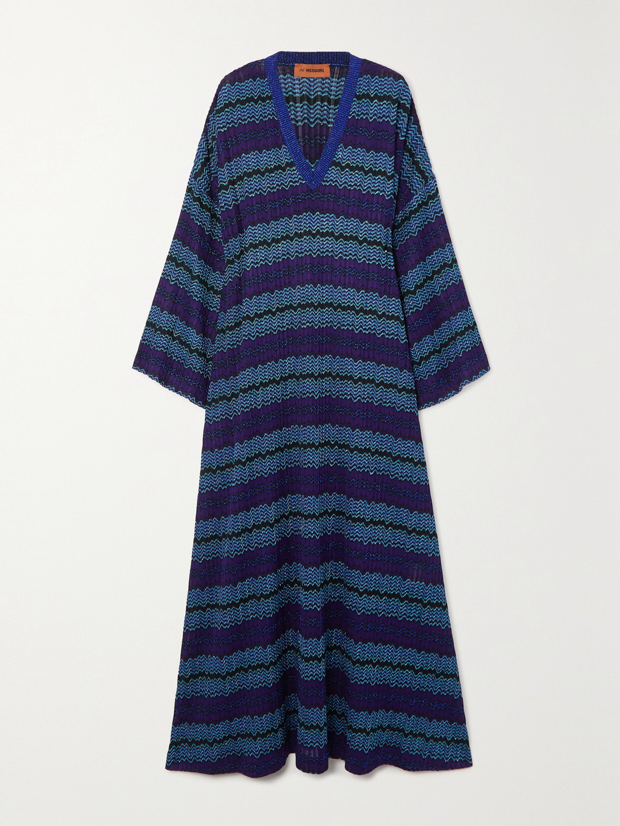 Missoni - Metallic Striped Crochet-knit Maxi Dress - Black