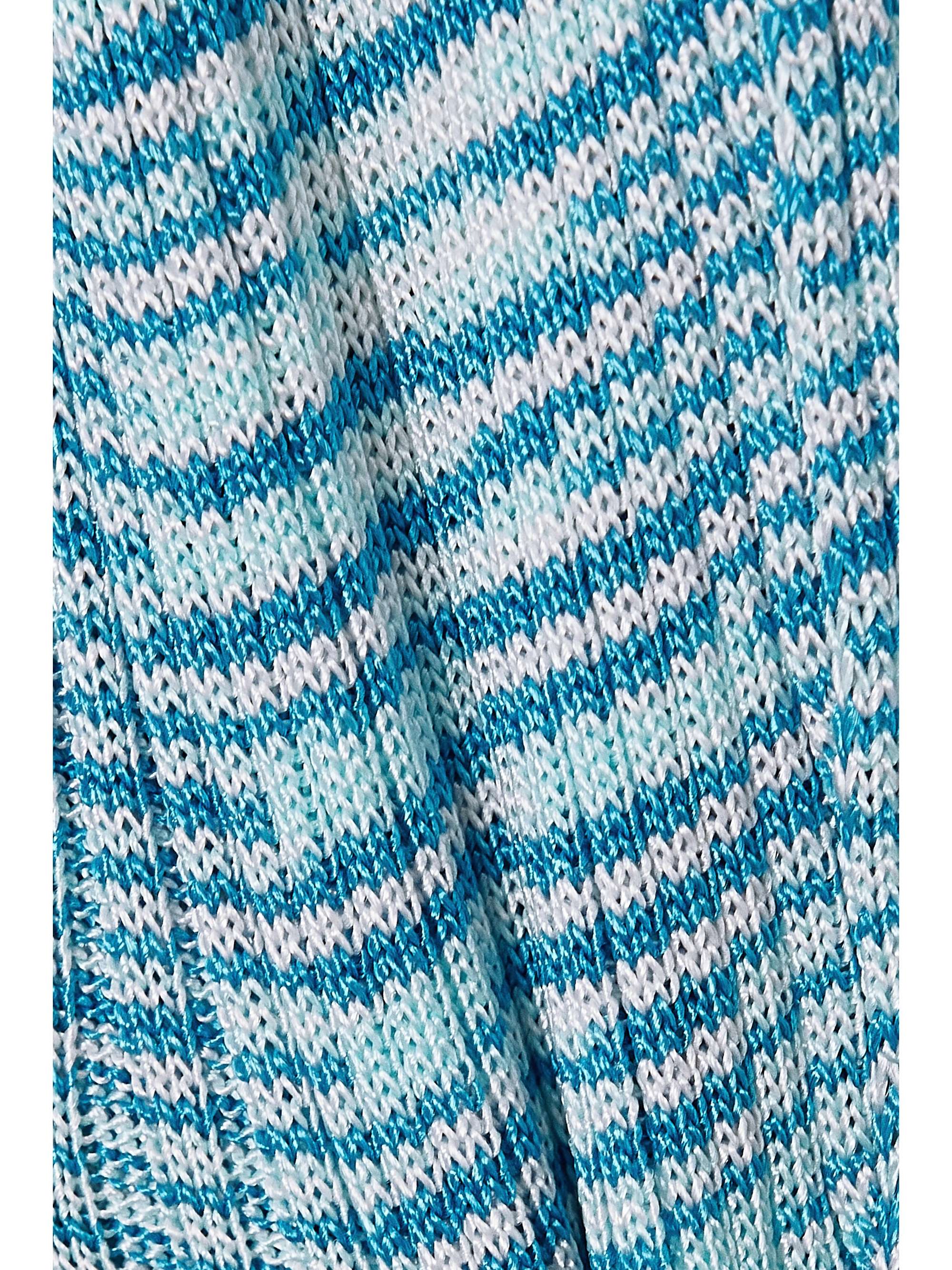 MISSONI Space-dyed ribbed-knit midi dress