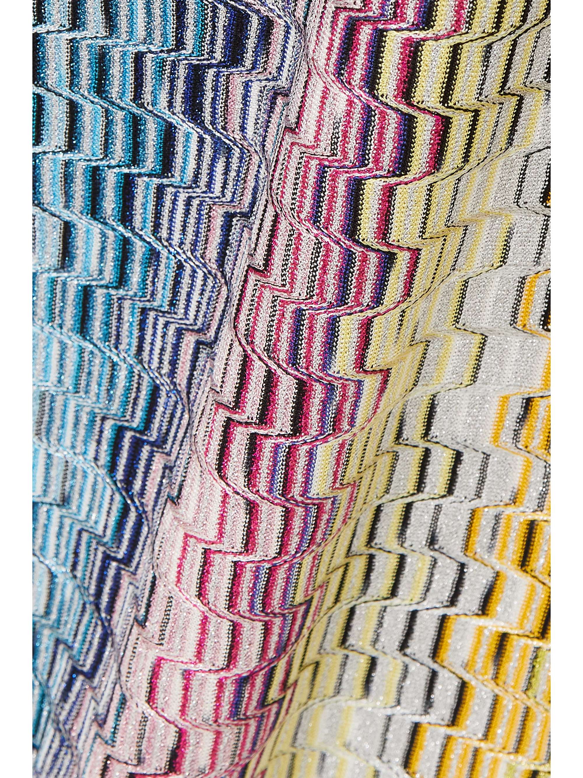 MISSONI Open-back metallic crochet-knit maxi dress
