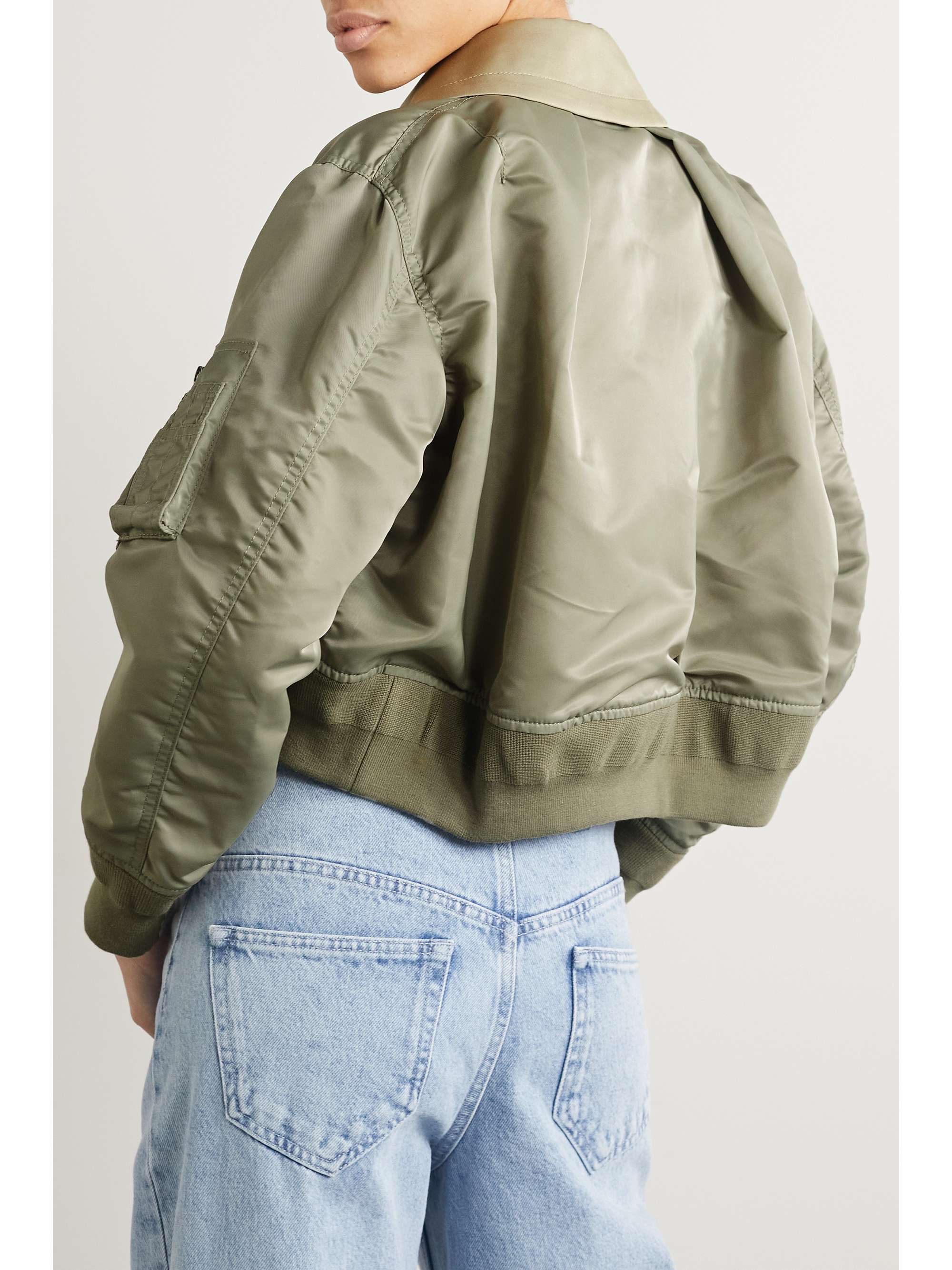 SACAI Cotton-blend twill and padded shell jacket | NET-A-PORTER