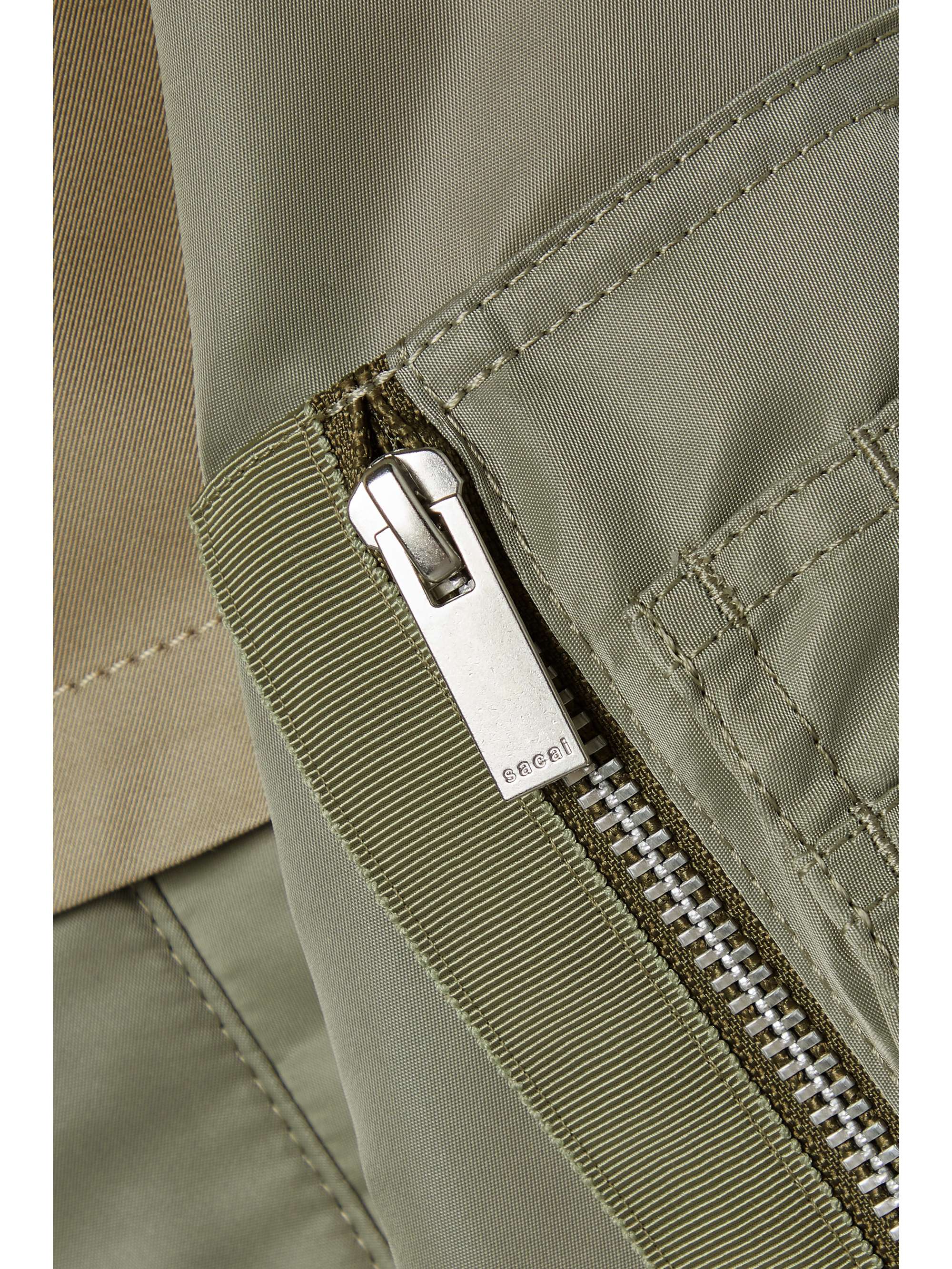 SACAI Cotton-blend twill and padded shell jacket