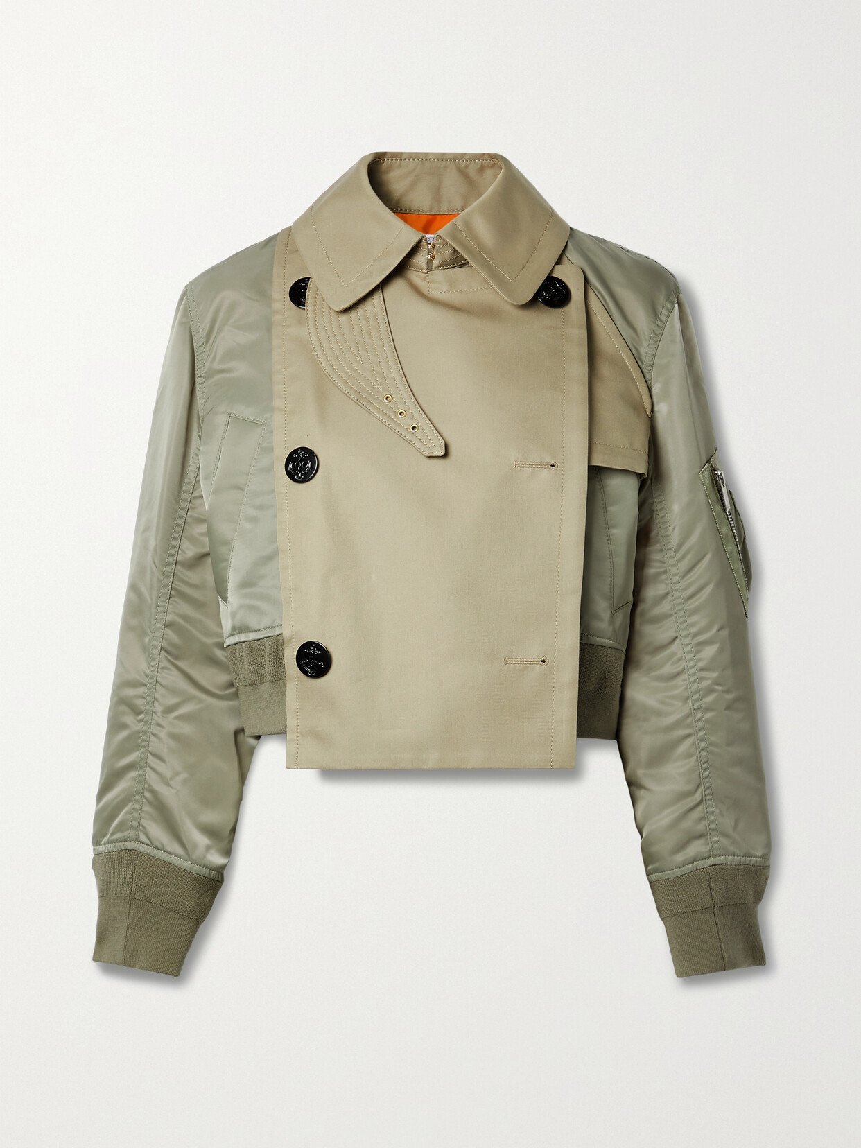 Sacai - Cotton-blend Twill And Padded Shell Jacket - Neutrals