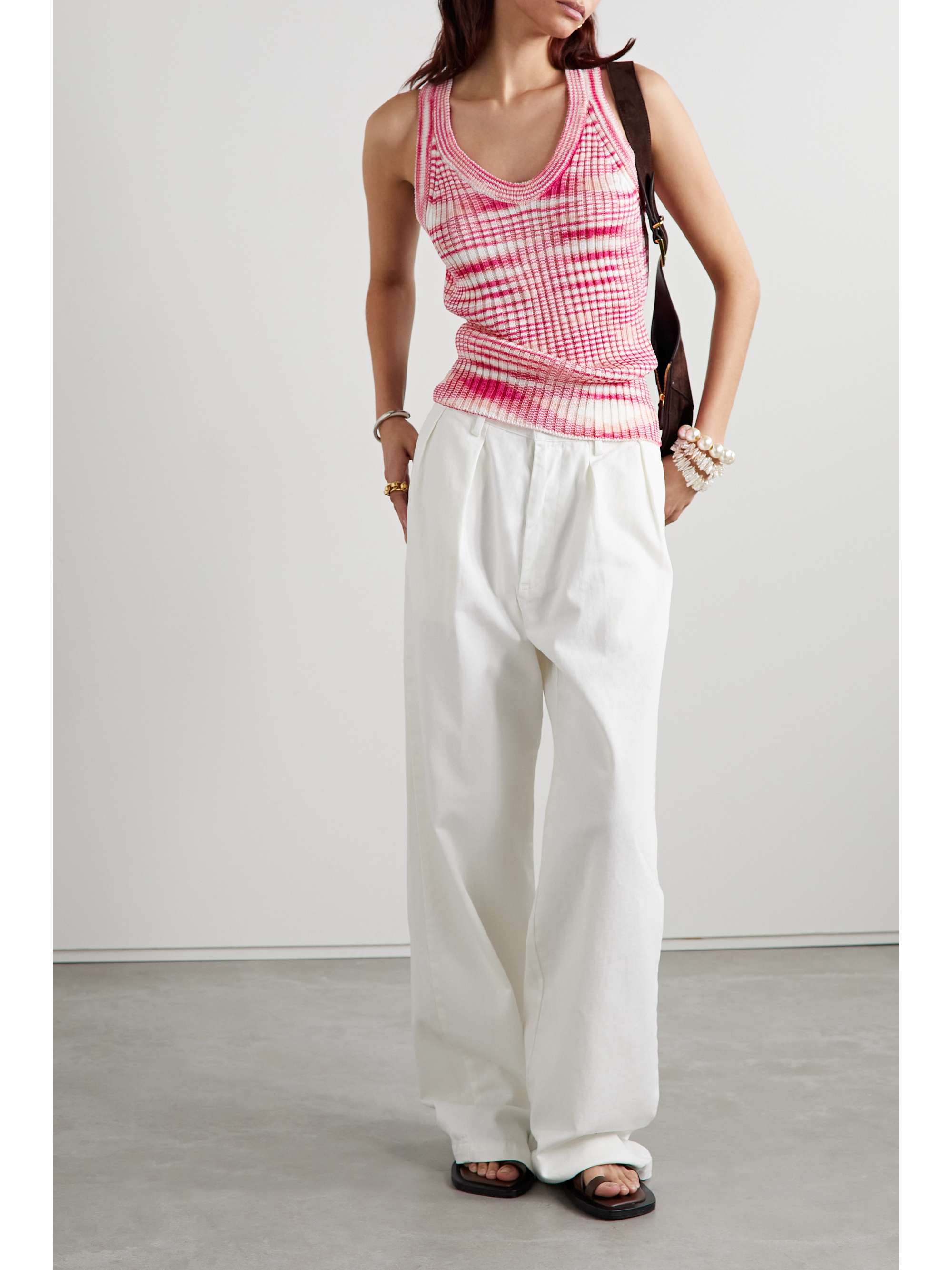 MISSONI Ribbed jacquard-knit tank