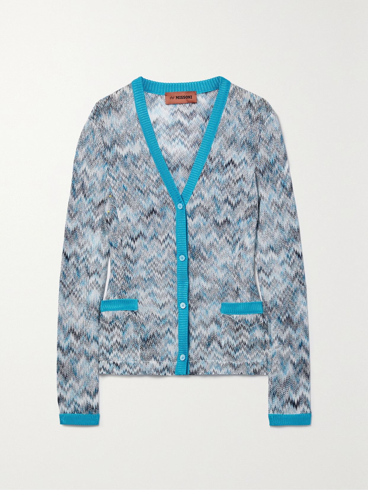 Missoni - Raschel Space-dyed Crochet-knit Cardigan - Blue