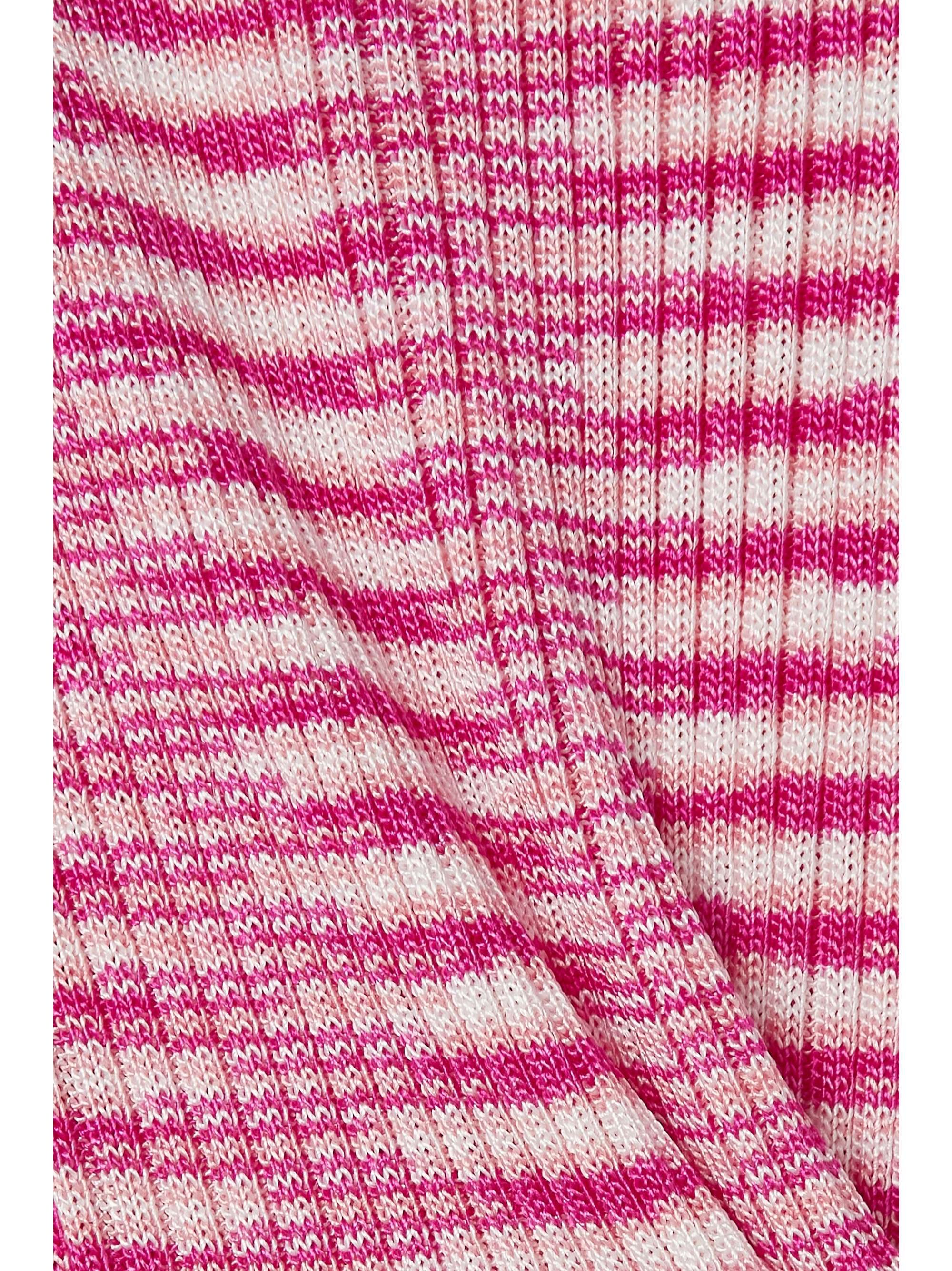 MISSONI Striped stretch-knit midi skirt