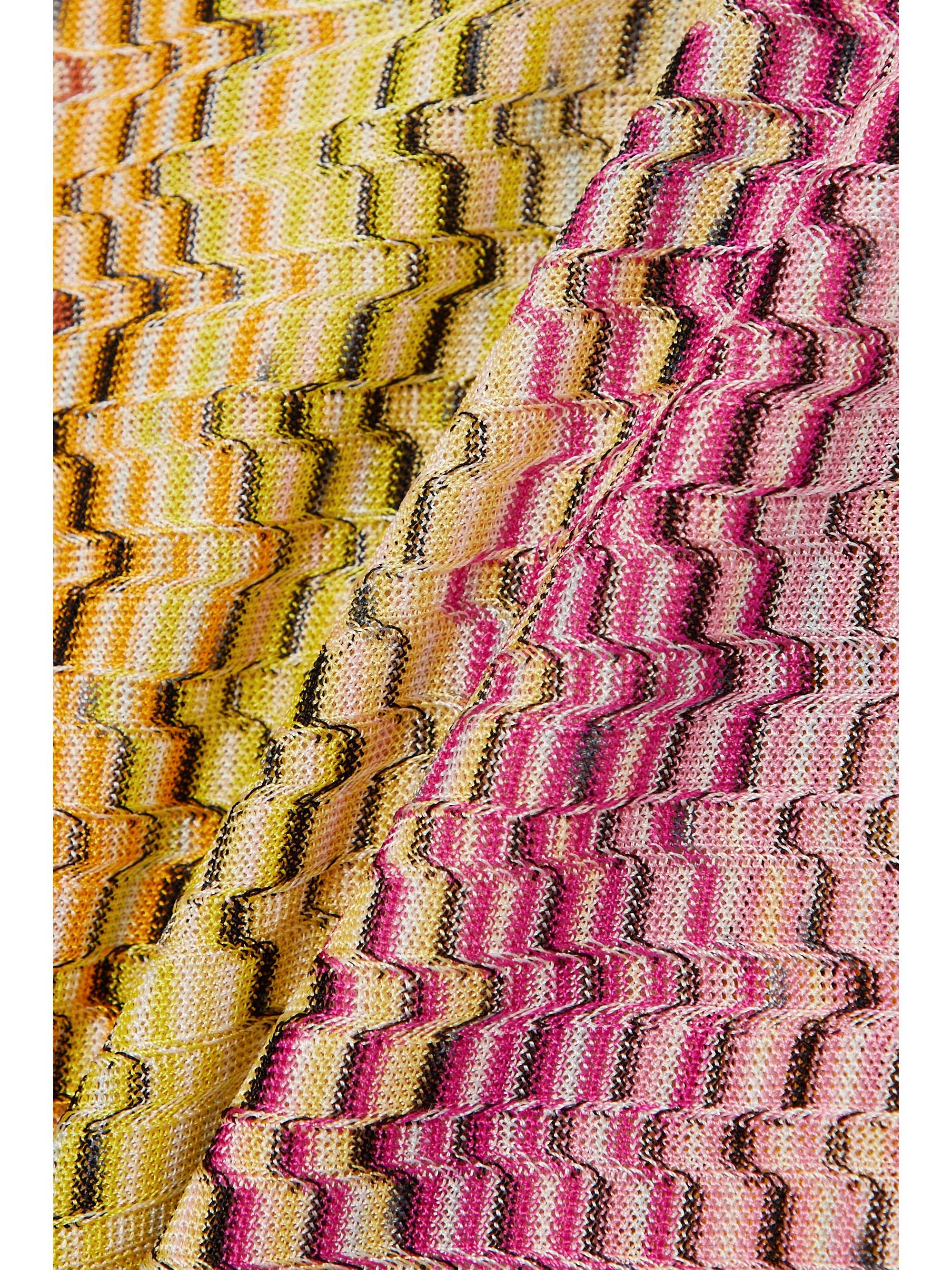 MISSONI Striped crochet-knit flared pants