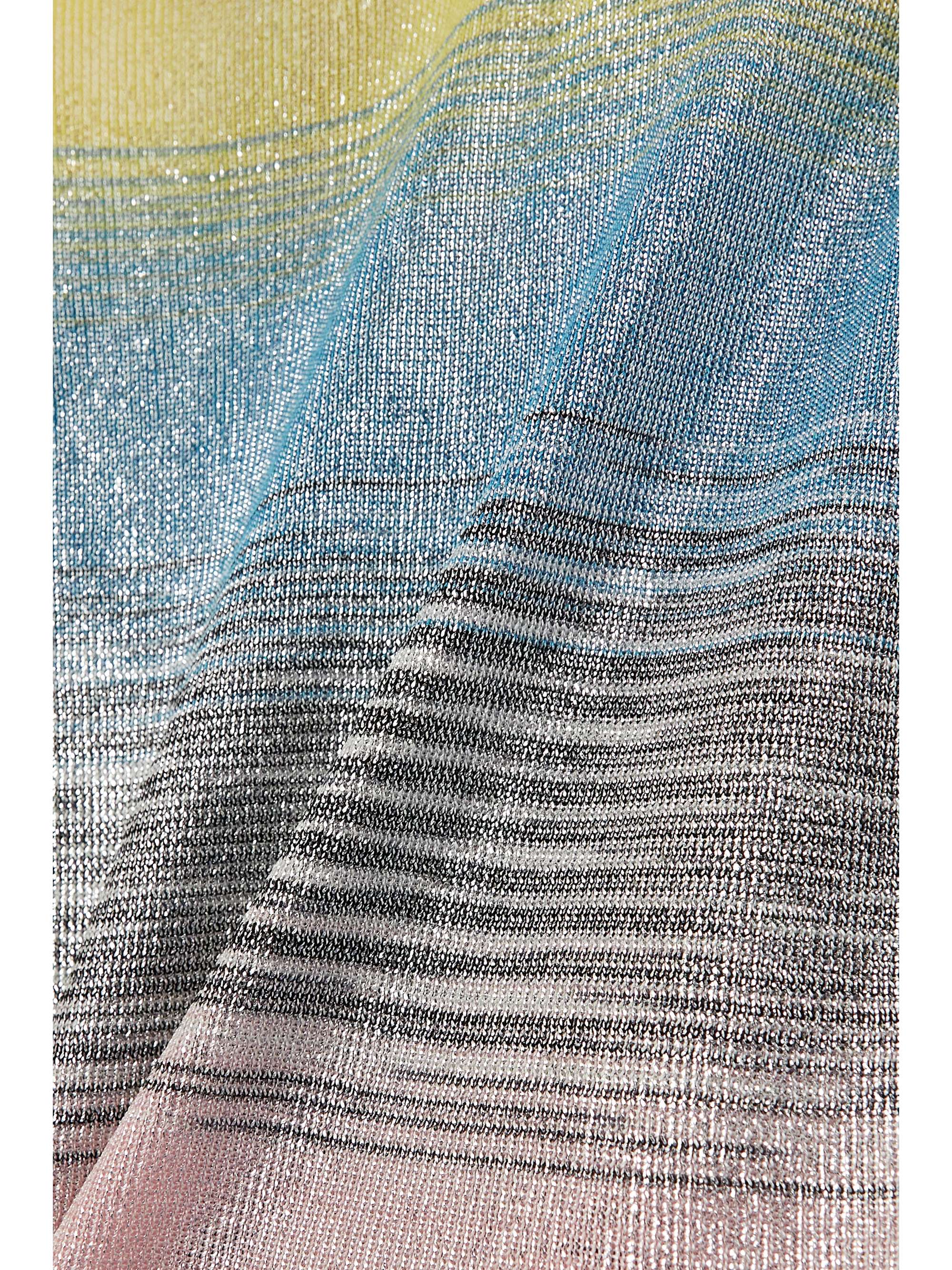 MISSONI Striped metallic knitted tank