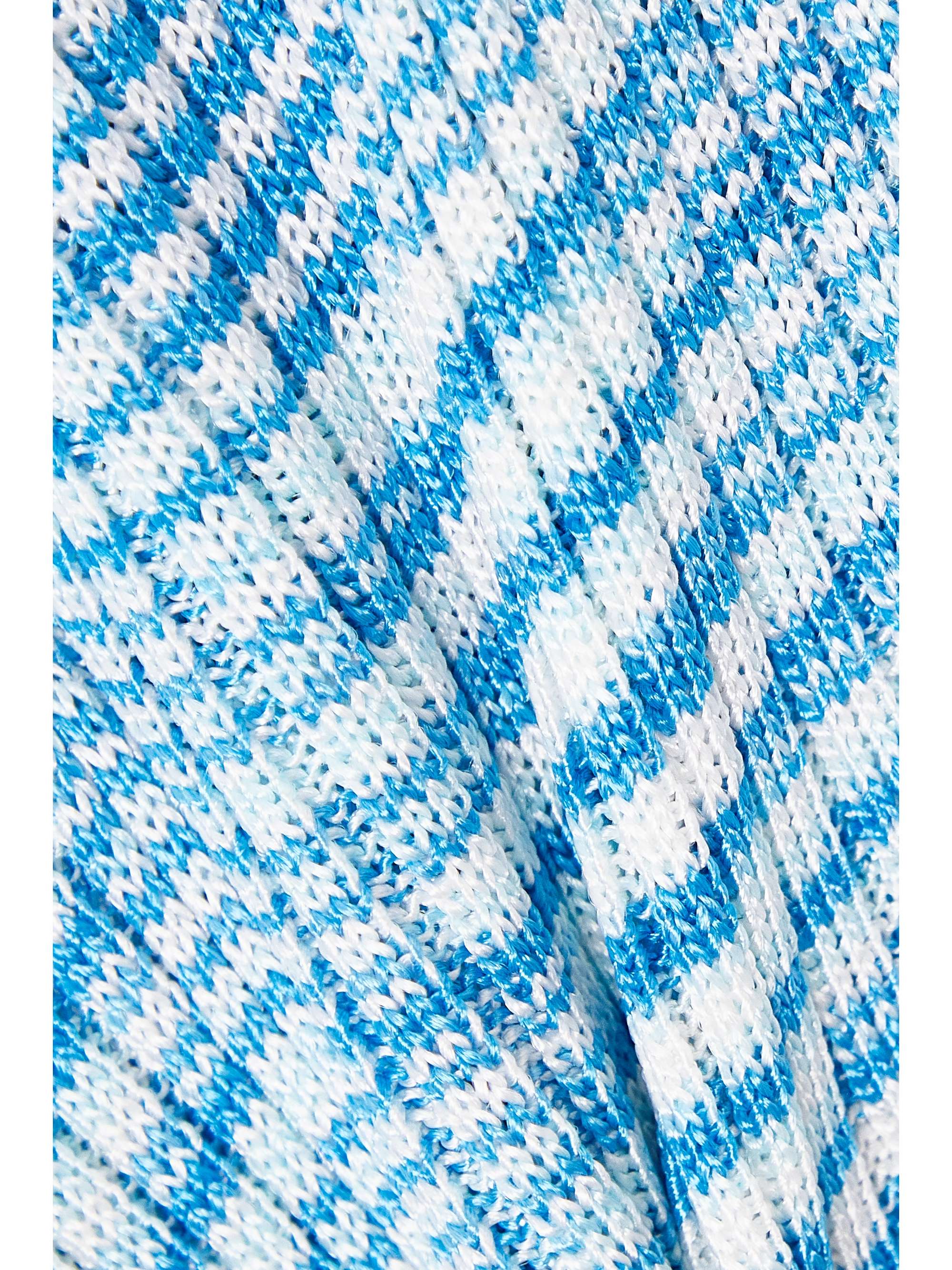 MISSONI Space-dyed ribbed-knit polo shirt