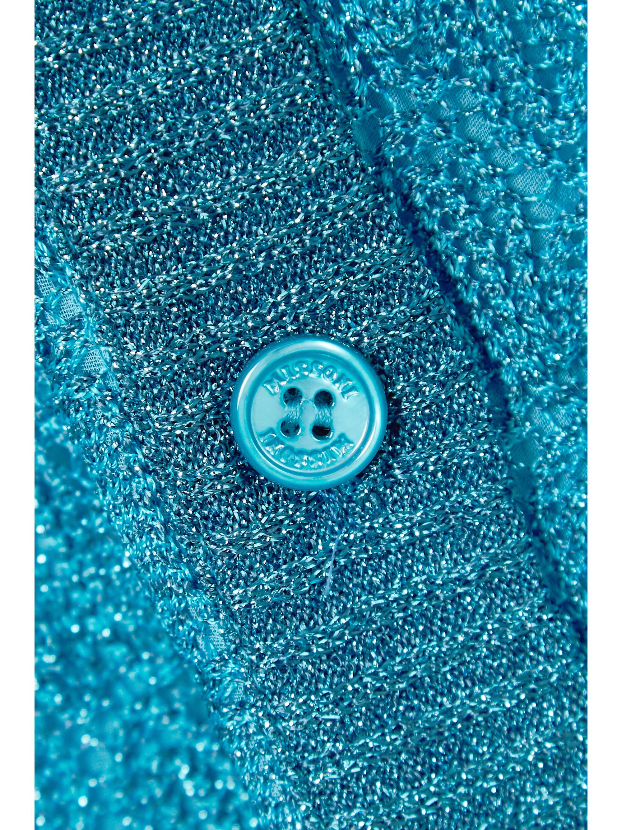 MISSONI Metallic crochet-knit maxi dress