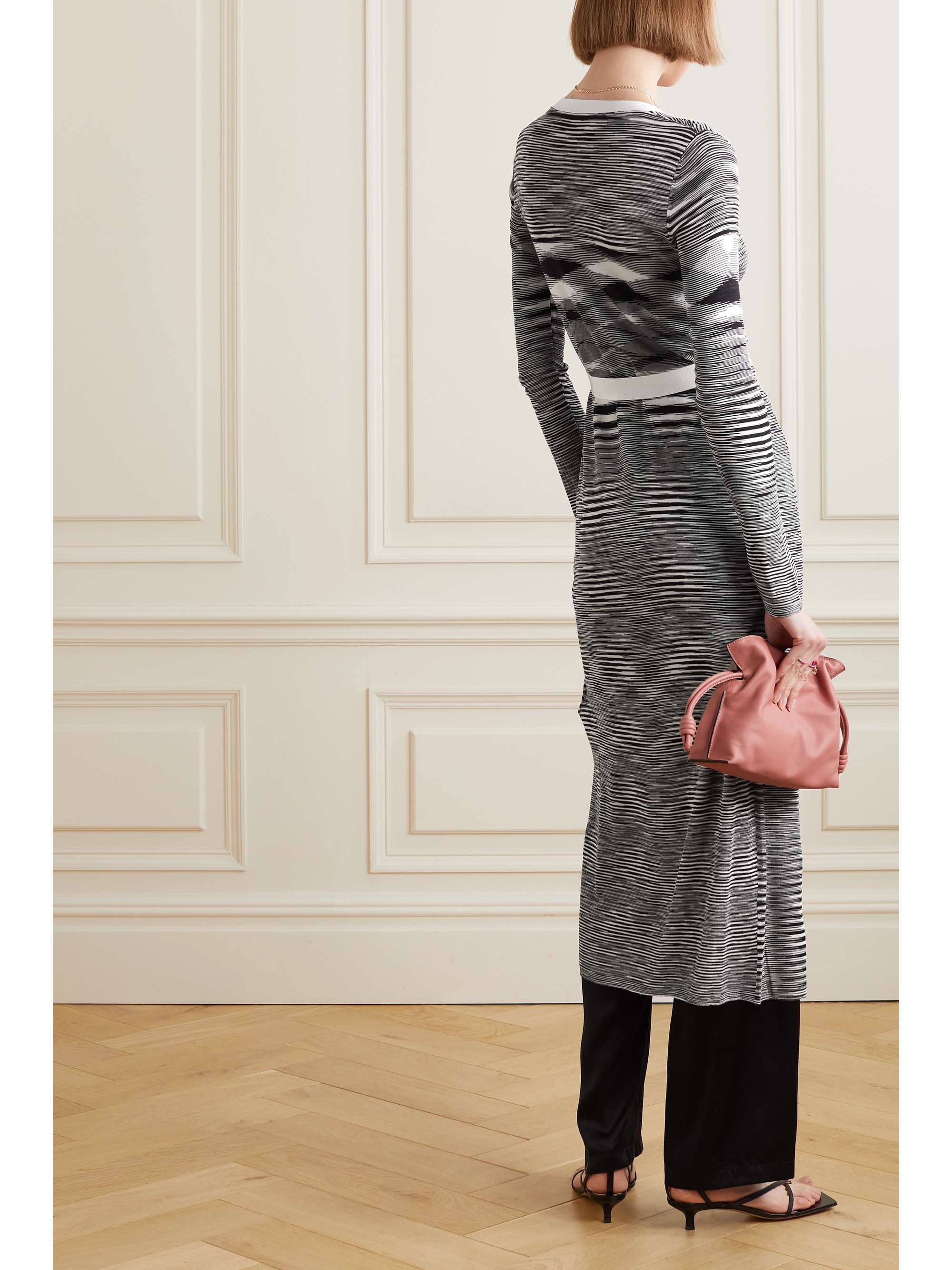 MISSONI Belted striped silk cardigan
