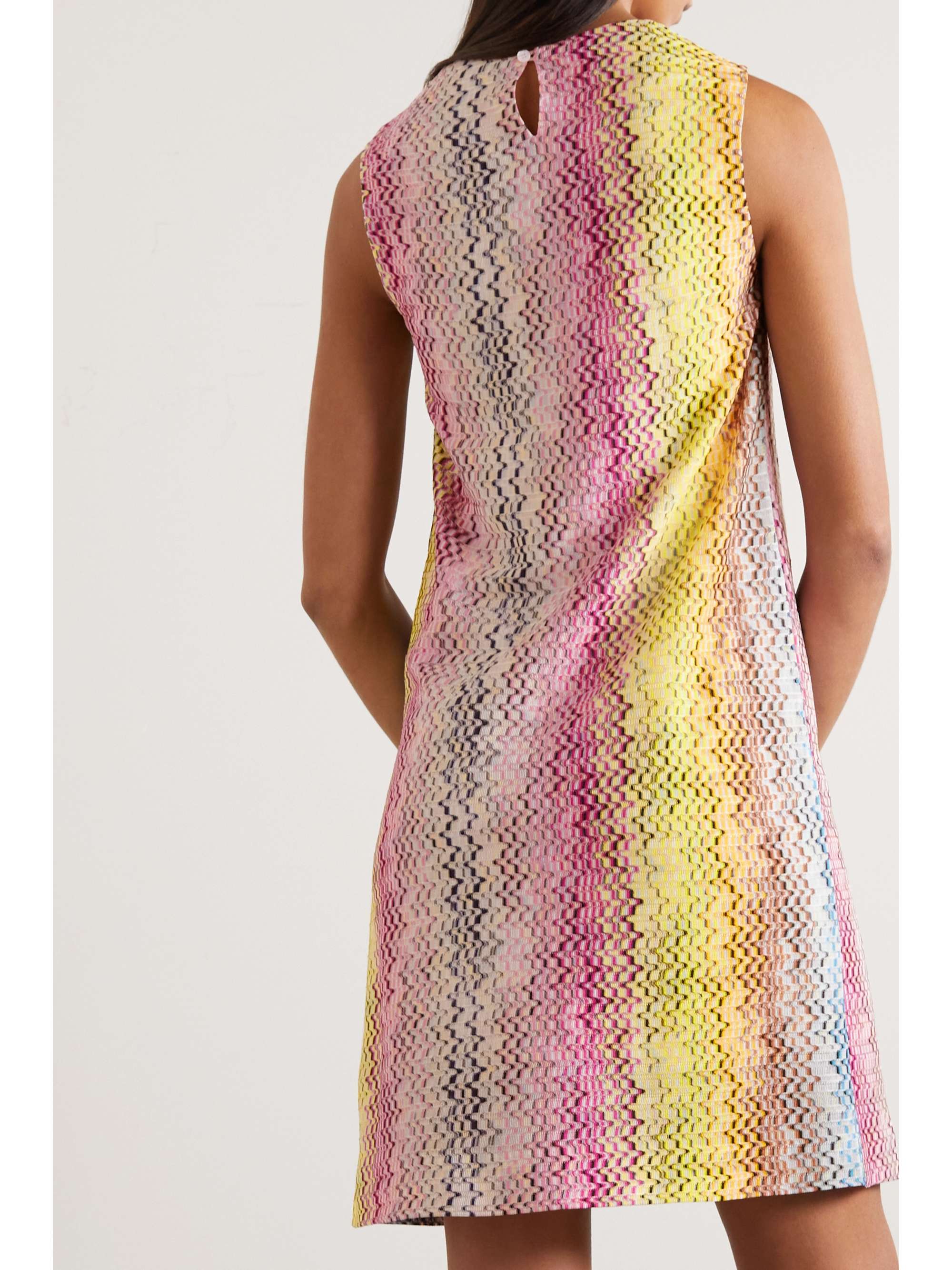 MISSONI Striped knitted mini dress
