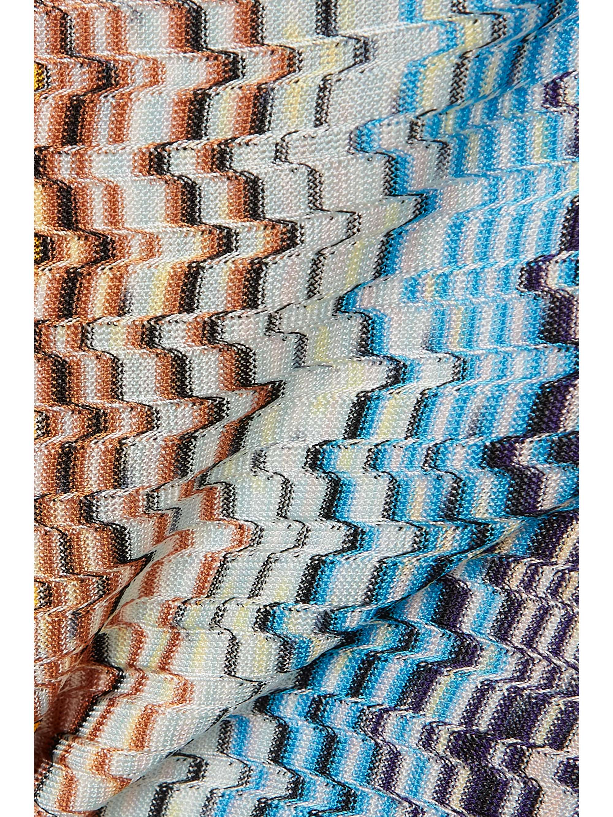 MISSONI Striped knitted mini dress