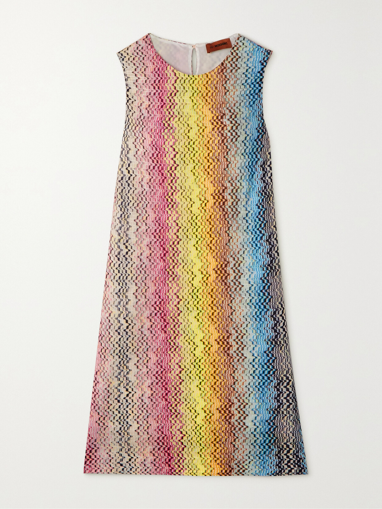 MISSONI STRIPED KNITTED MINI DRESS