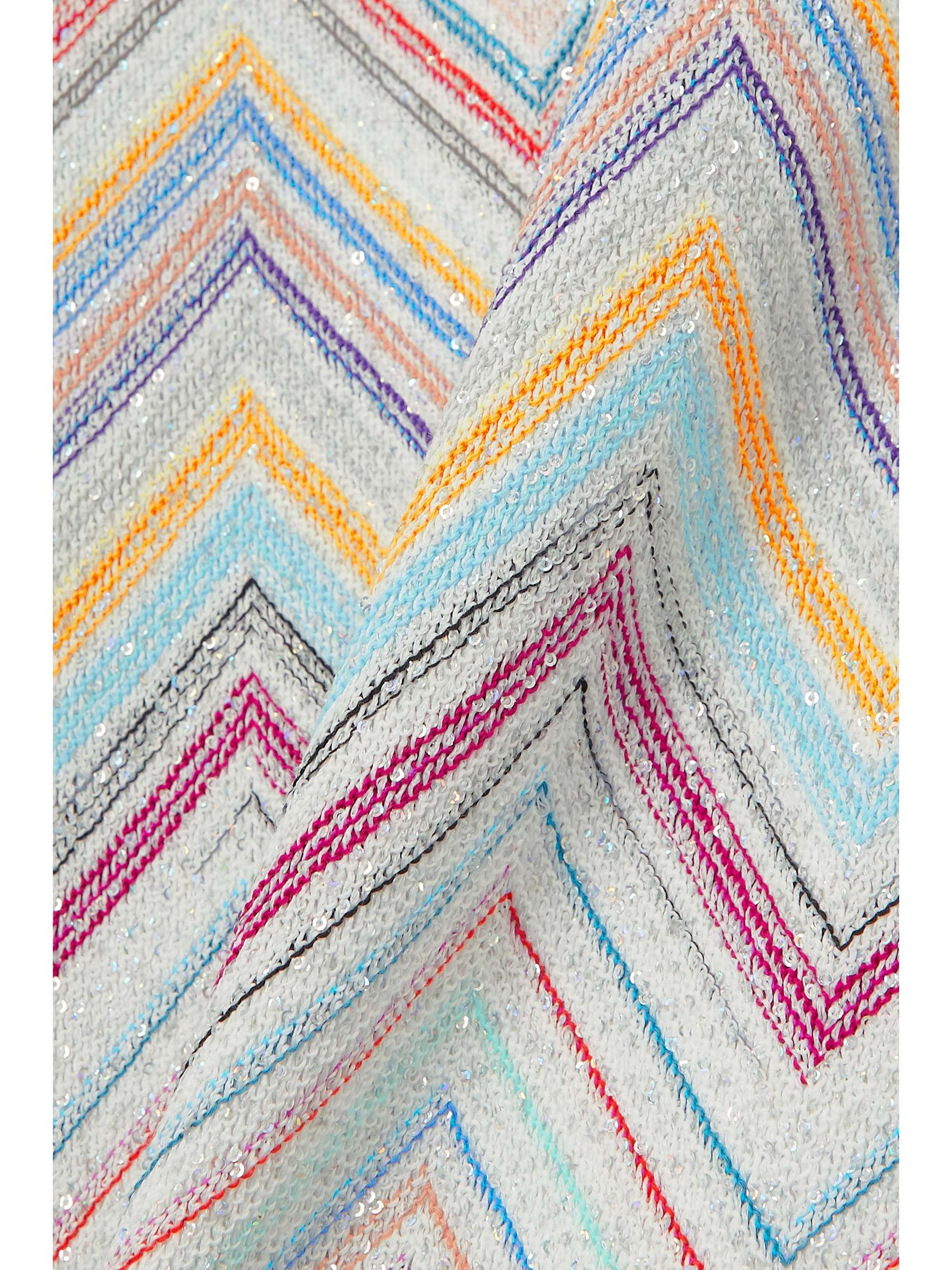 MISSONI Sequin-embellished crochet-knit midi dress