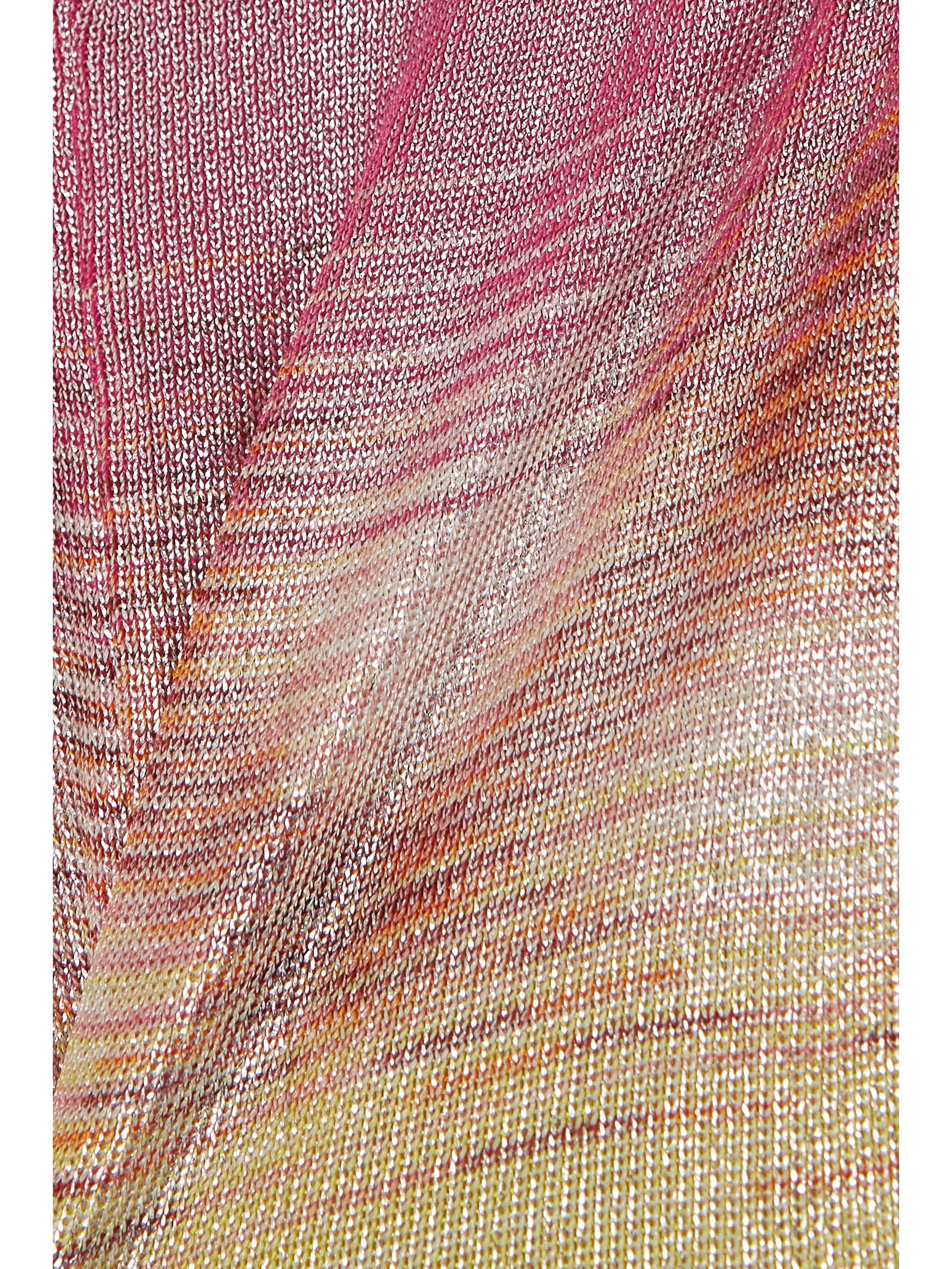 MISSONI Striped metallic knitted flared pants