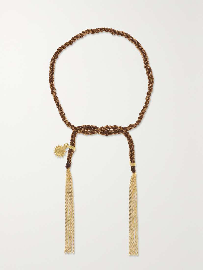 Carolina Bucci Energy Lucky 18-karat Gold And Silk Bracelet