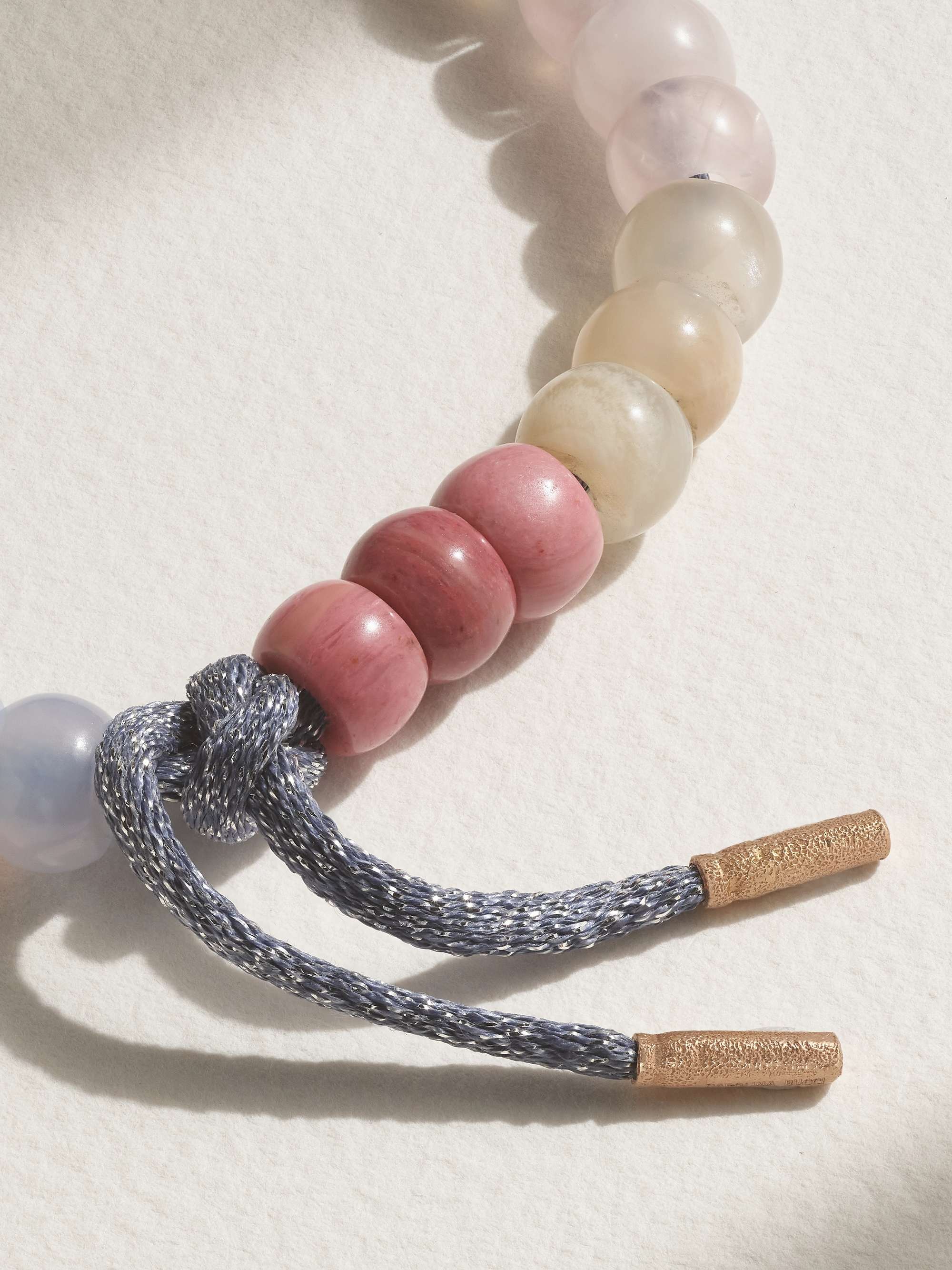 CAROLINA BUCCI Holbox FORTE Beads 18-karat gold, diamond and Lurex multi-stone bracelet