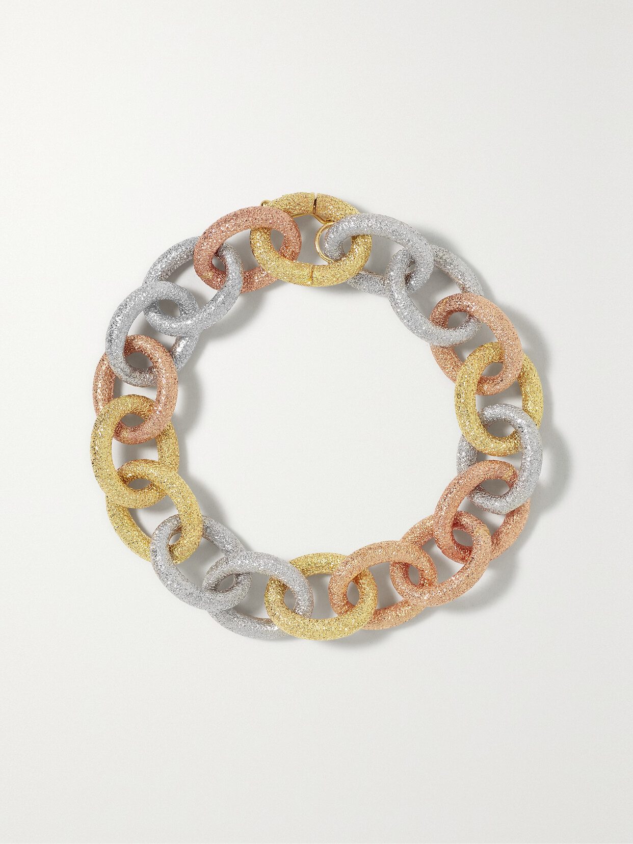 Carolina Bucci Florentine 18-karat Yellow, Rose And White Gold Bracelet