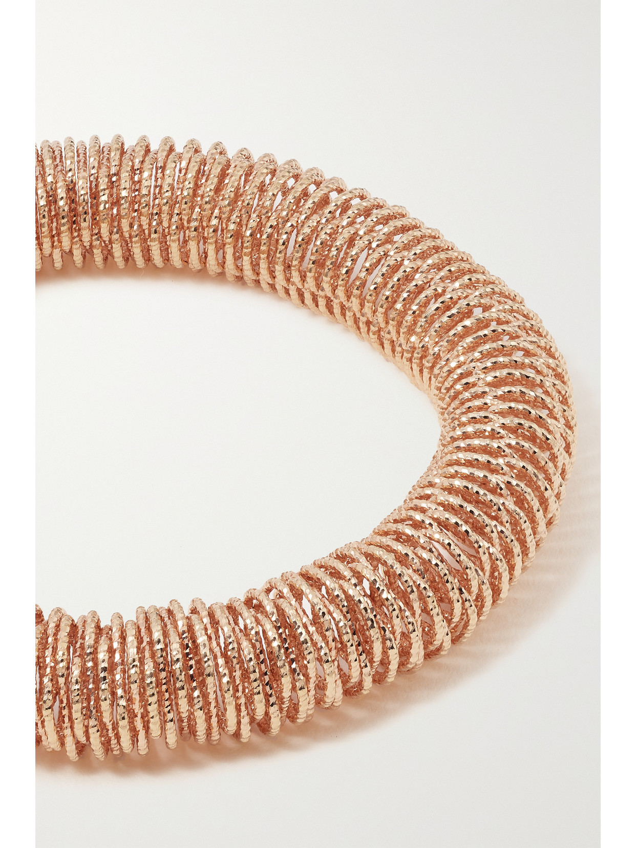 Shop Carolina Bucci Medium K.i.s.s. 18-karat Rose Gold Bracelet