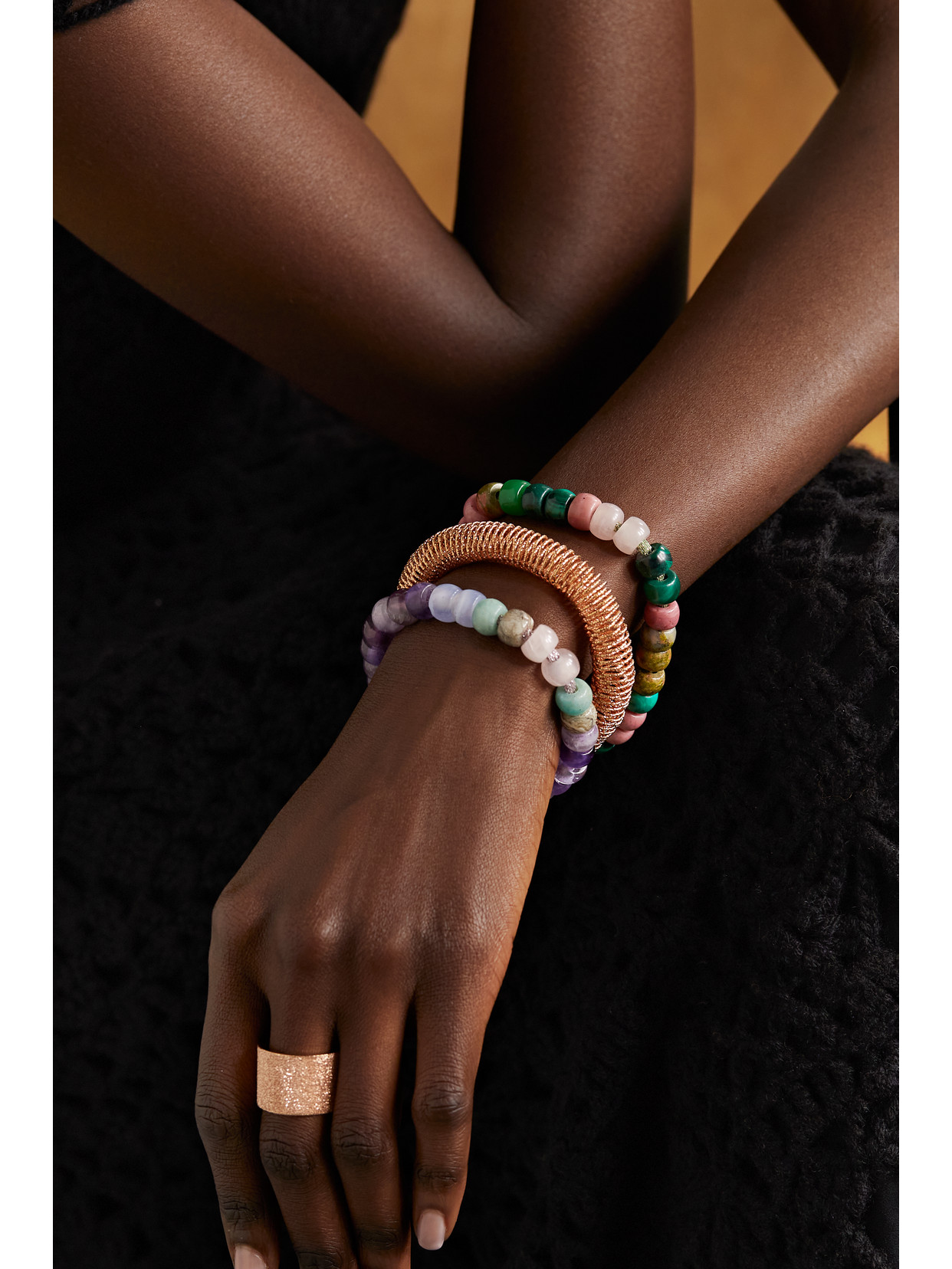 CAROLINA BUCCI MEDIUM K.I.S.S. 18-KARAT ROSE GOLD BRACELET 