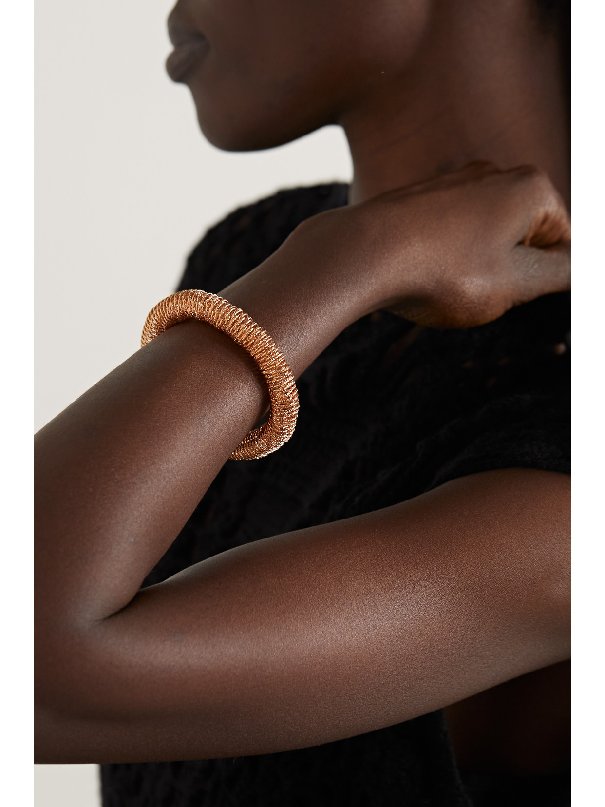 CAROLINA BUCCI MEDIUM K.I.S.S. 18-KARAT ROSE GOLD BRACELET 