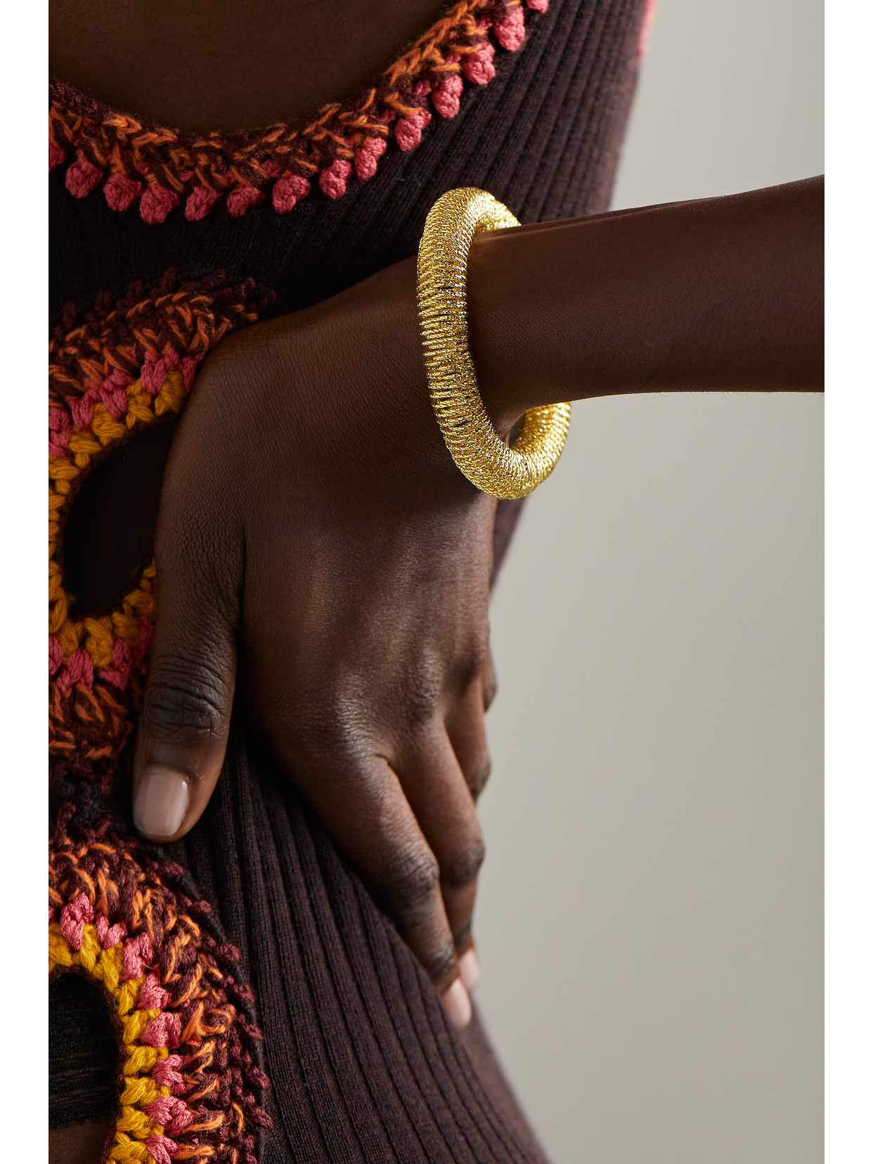 CAROLINA BUCCI MEDIUM K.I.S.S. 18-KARAT GOLD BRACELET 