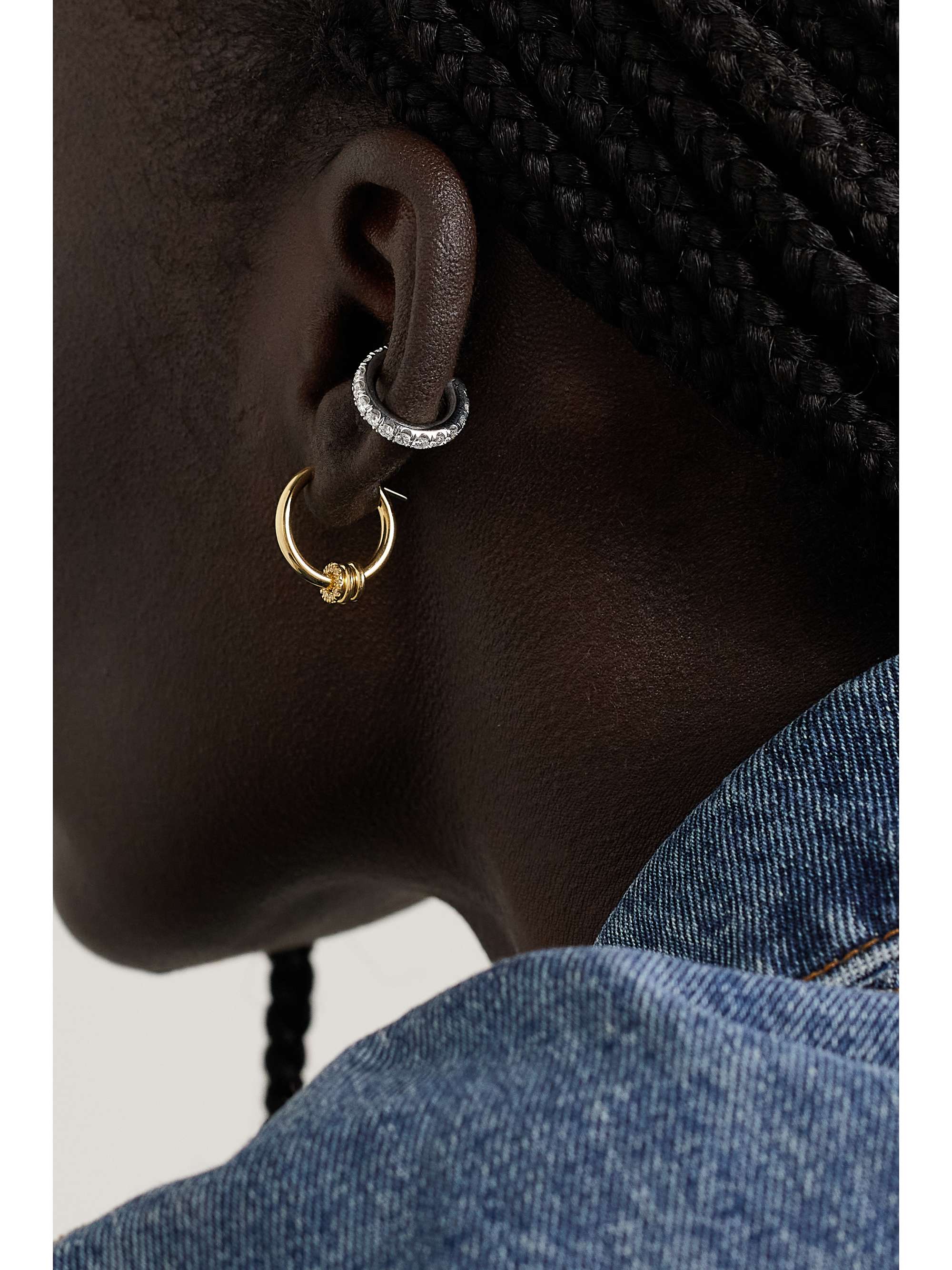 SPINELLI KILCOLLIN Eclipse 18-karat white gold diamond ear cuff