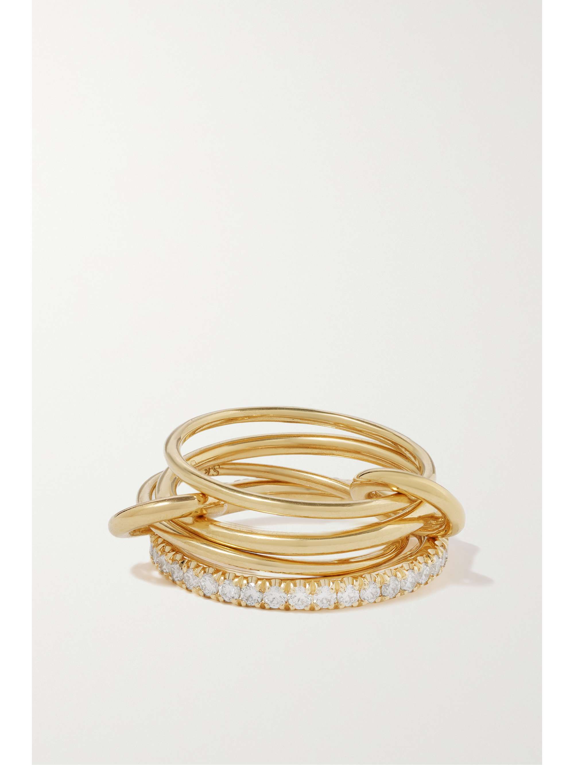 SPINELLI KILCOLLIN Pisces set of four 18-karat gold diamond ring