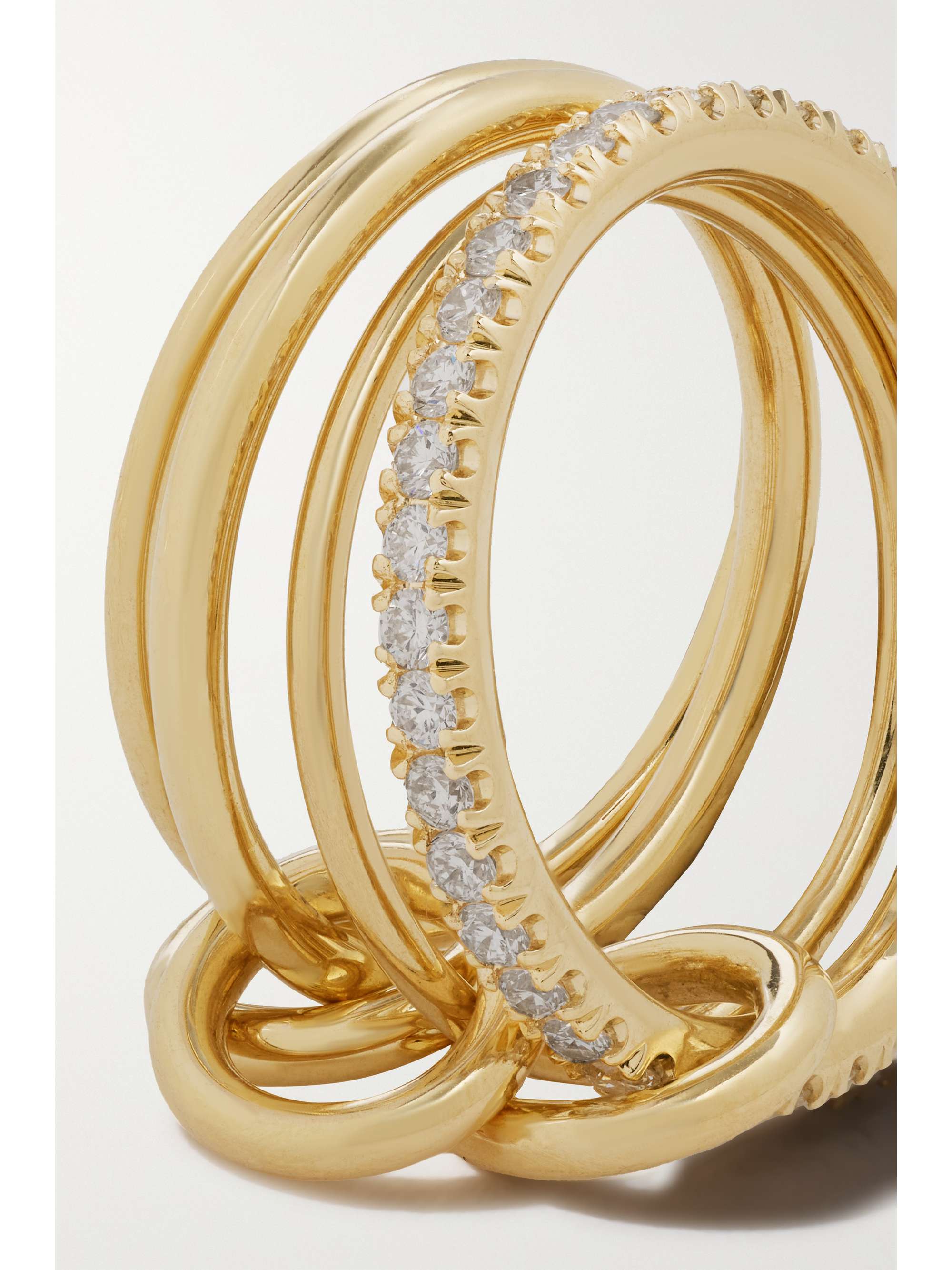 SPINELLI KILCOLLIN Pisces set of four 18-karat gold diamond ring