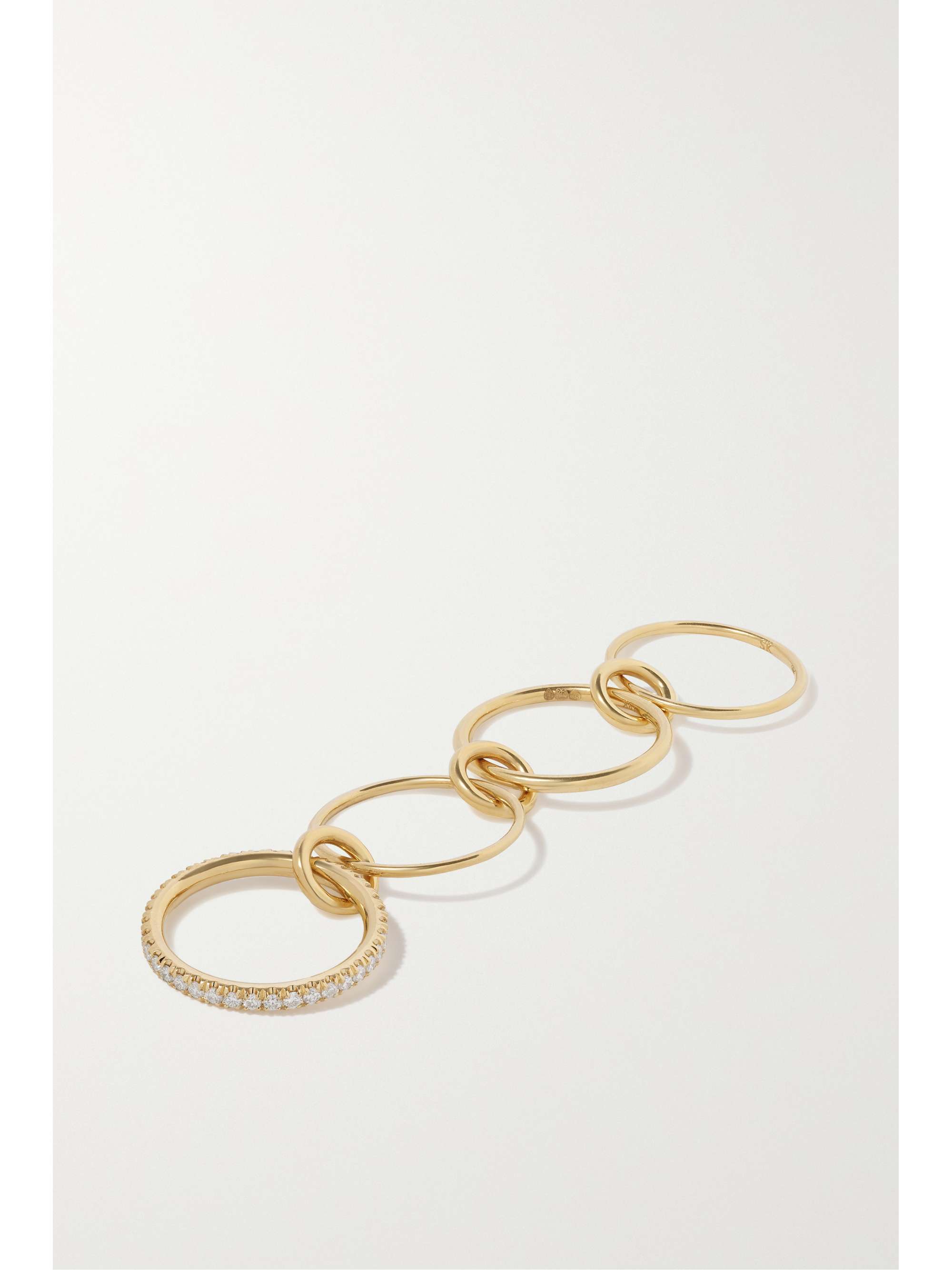 SPINELLI KILCOLLIN Pisces set of four 18-karat gold diamond ring