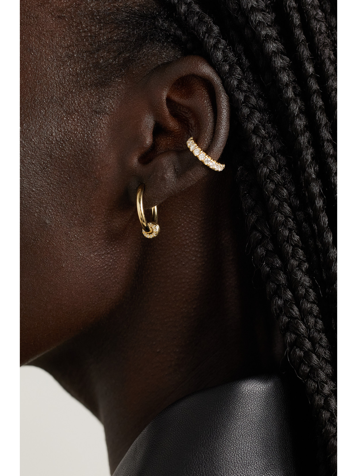 Shop Spinelli Kilcollin Eclipse 18-karat Gold Diamond Ear Cuff