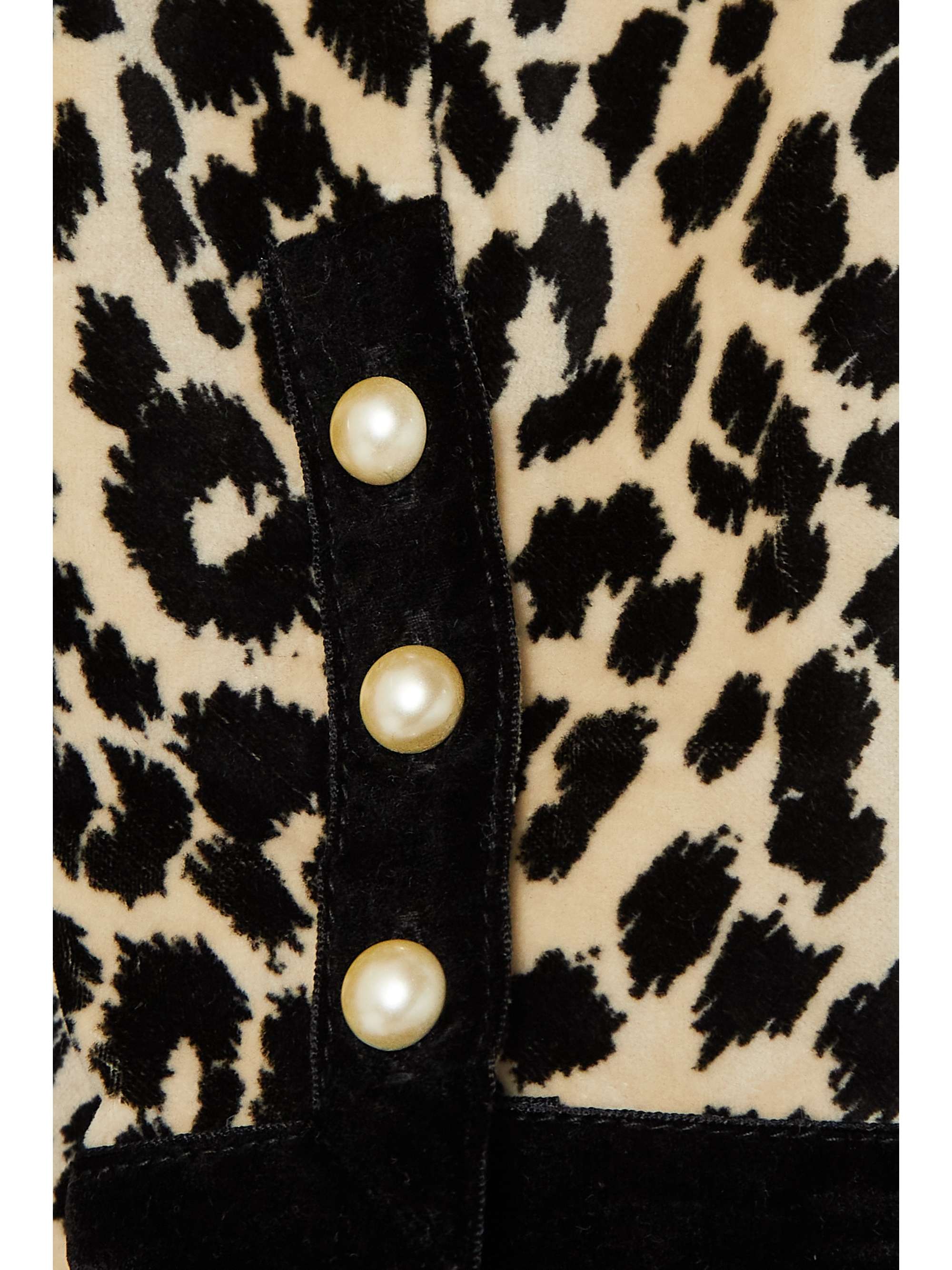 Beige Mini Tate leopardprint cottonvelvet mini dress BATSHEVA NET