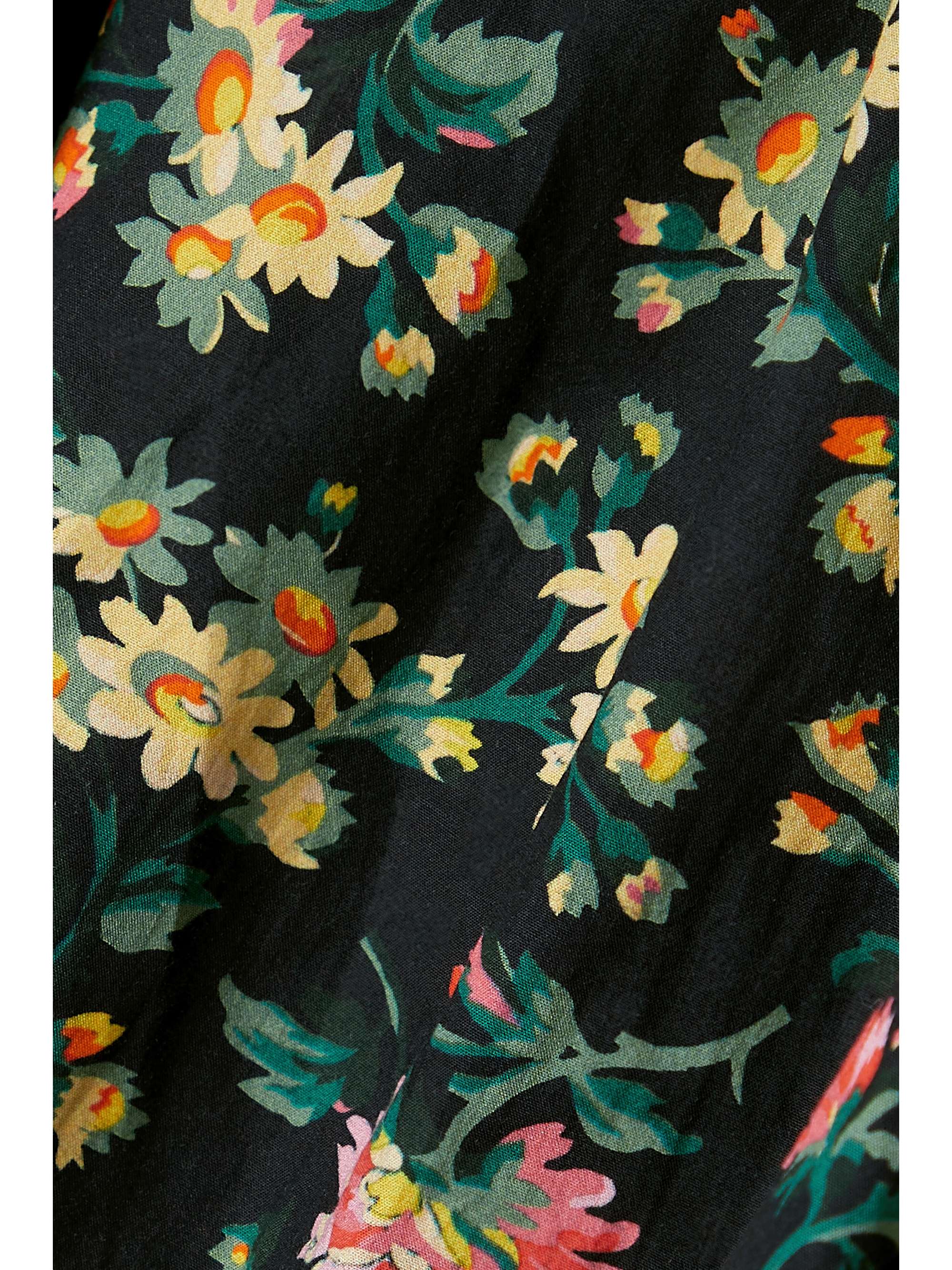 BATSHEVA x Laura Ashley “Nia” 荷叶边花卉印花纯棉府绸上衣