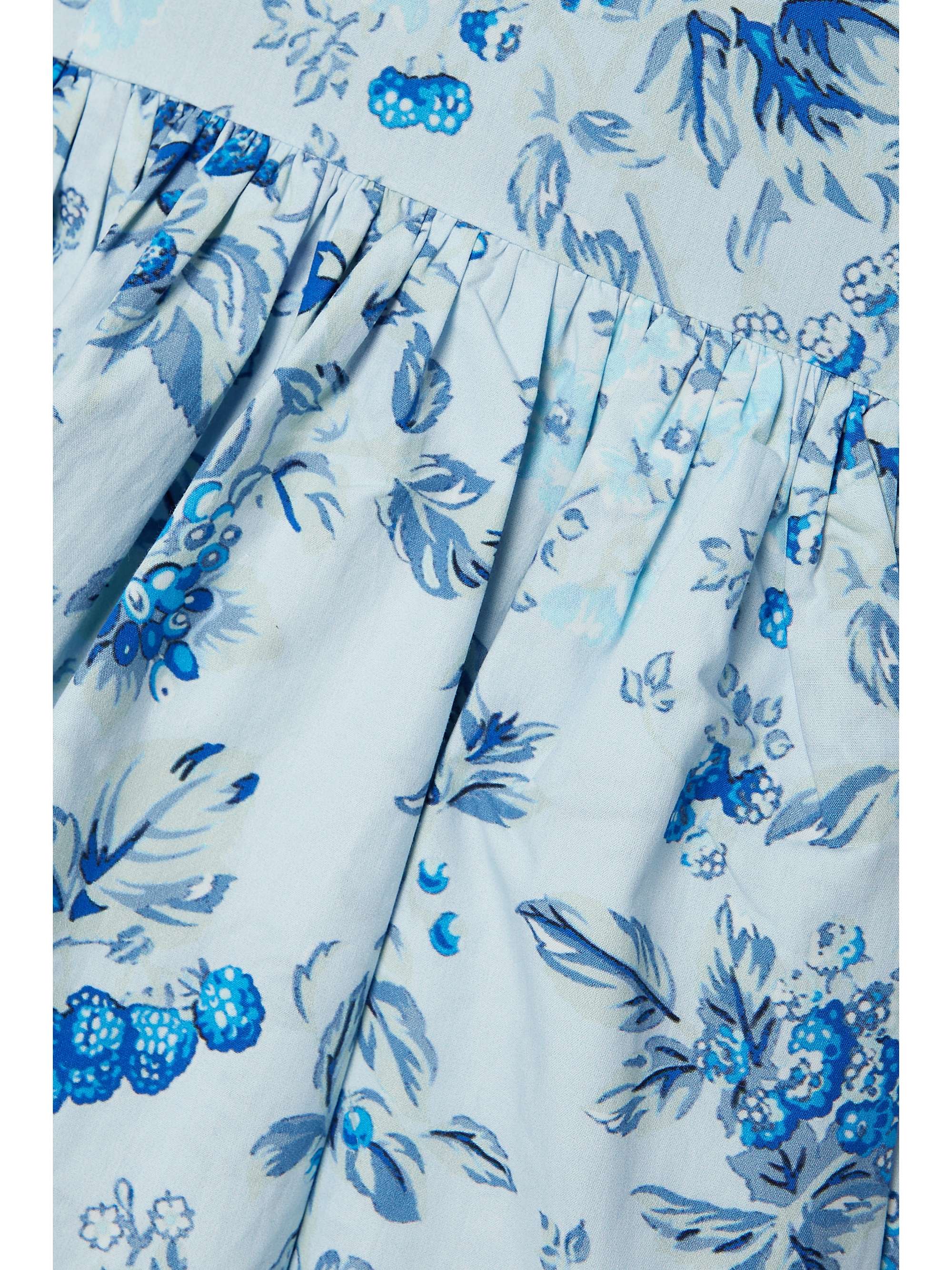 BATSHEVA x Laura Ashley “Welsh” 荷叶边花卉印花纯棉府绸连衣裙