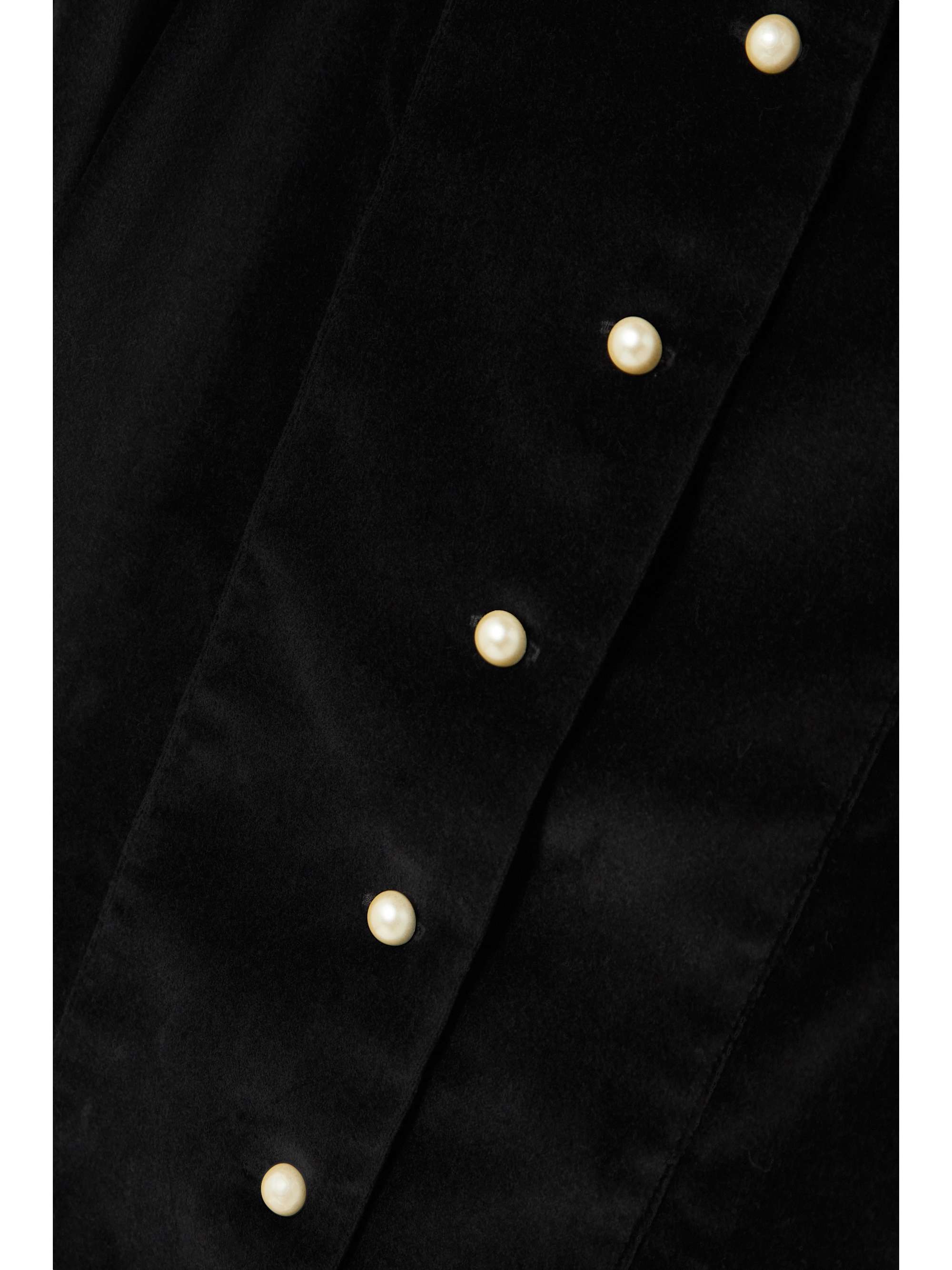 BATSHEVA Bella embellished velvet midi skirt NETAPORTER