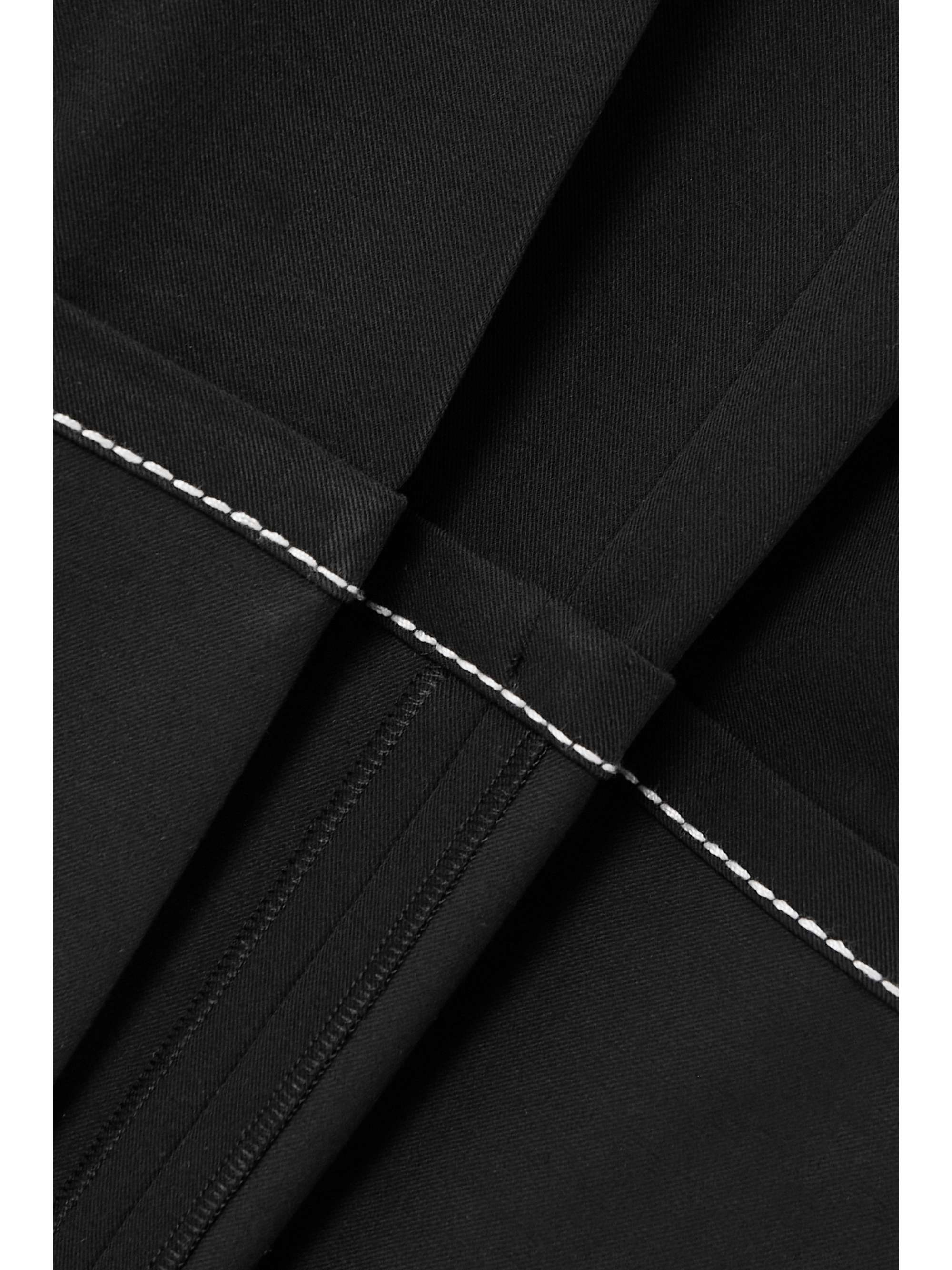 MM6 MAISON MARGIELA Frayed embroidered twill straightleg pants NETA