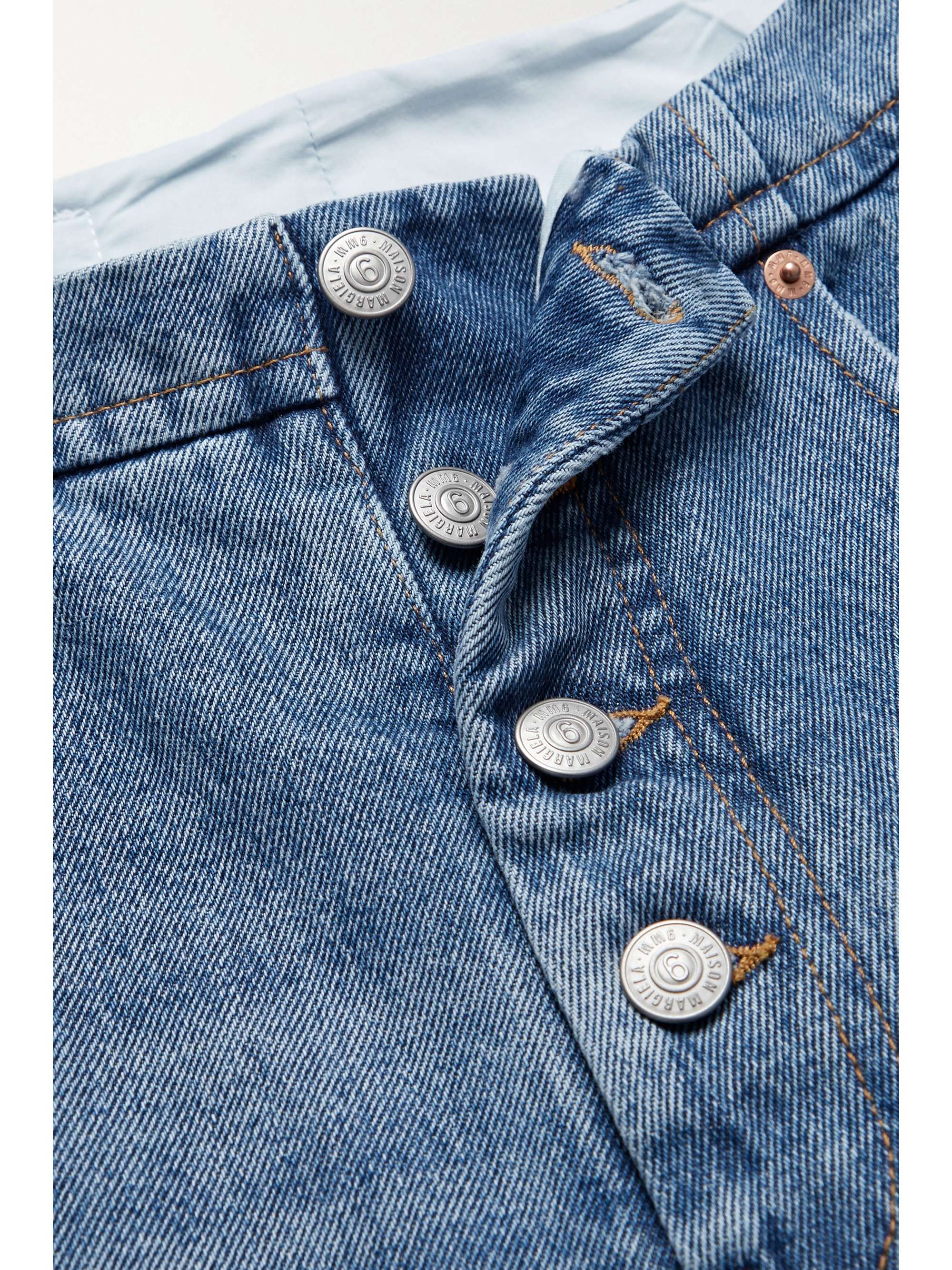 MM6 MAISON MARGIELA Distressed high-rise tapered jeans
