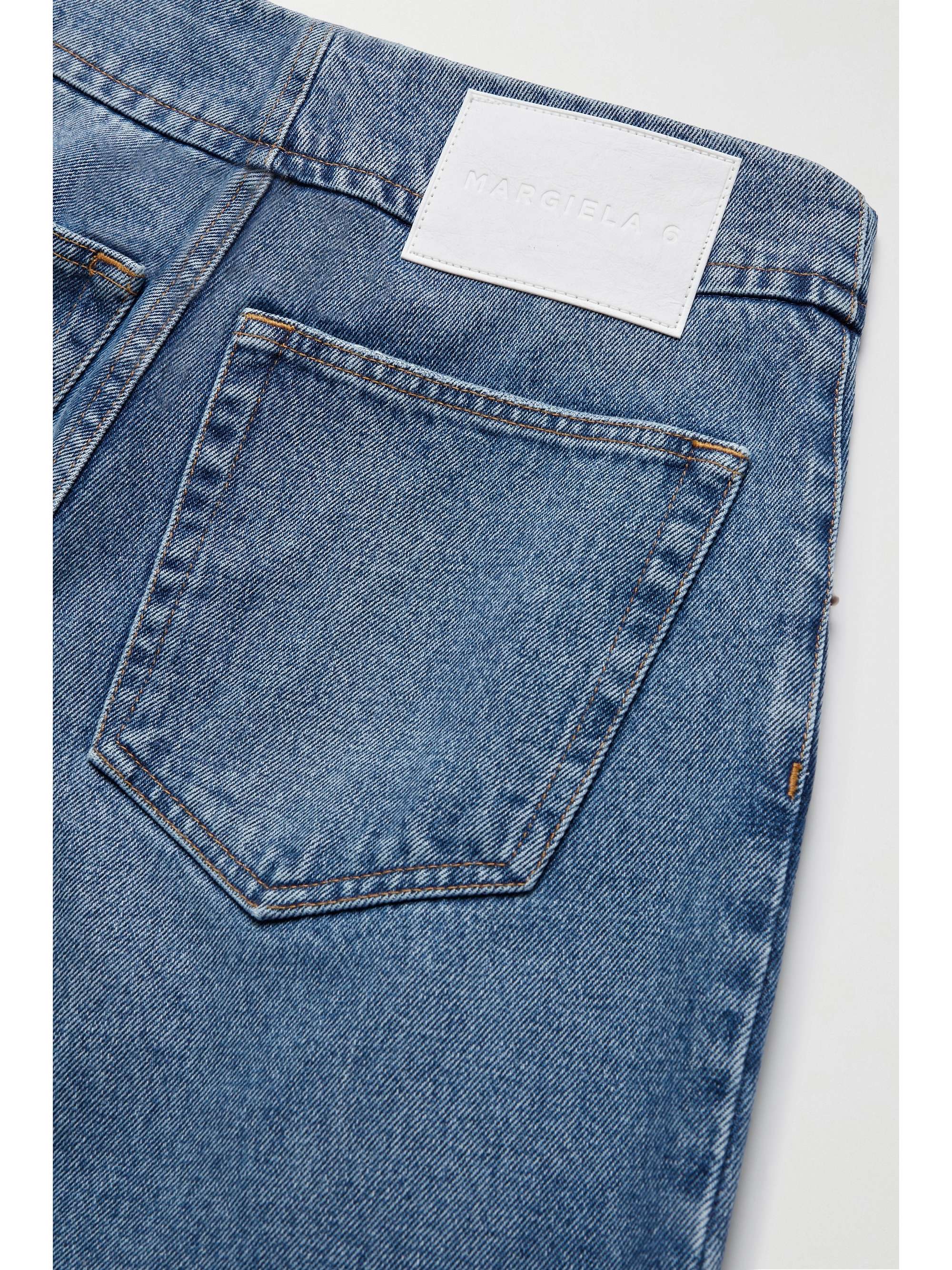 MM6 MAISON MARGIELA Distressed high-rise tapered jeans